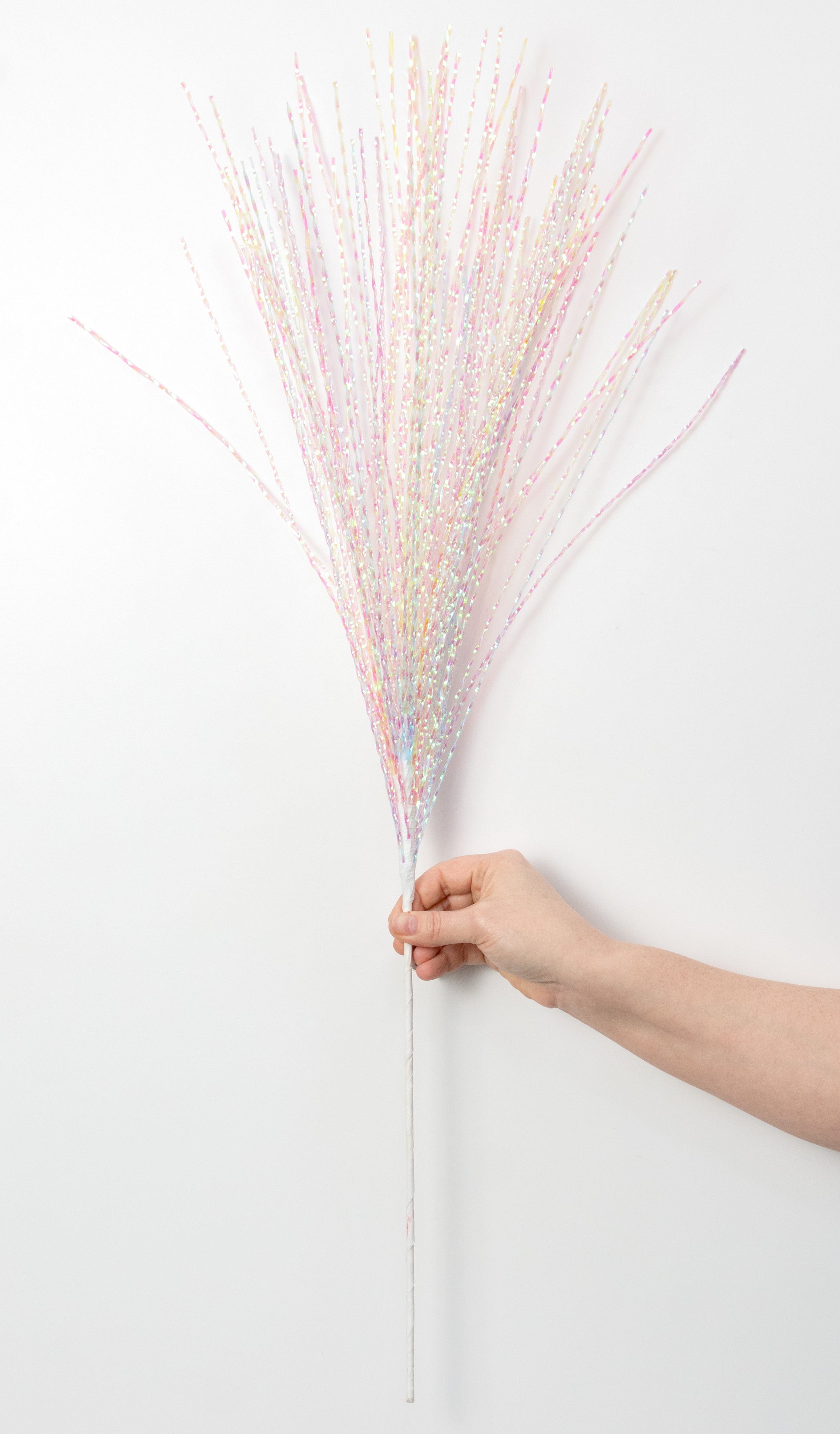 31" Iridescent Twisted Grass Spray