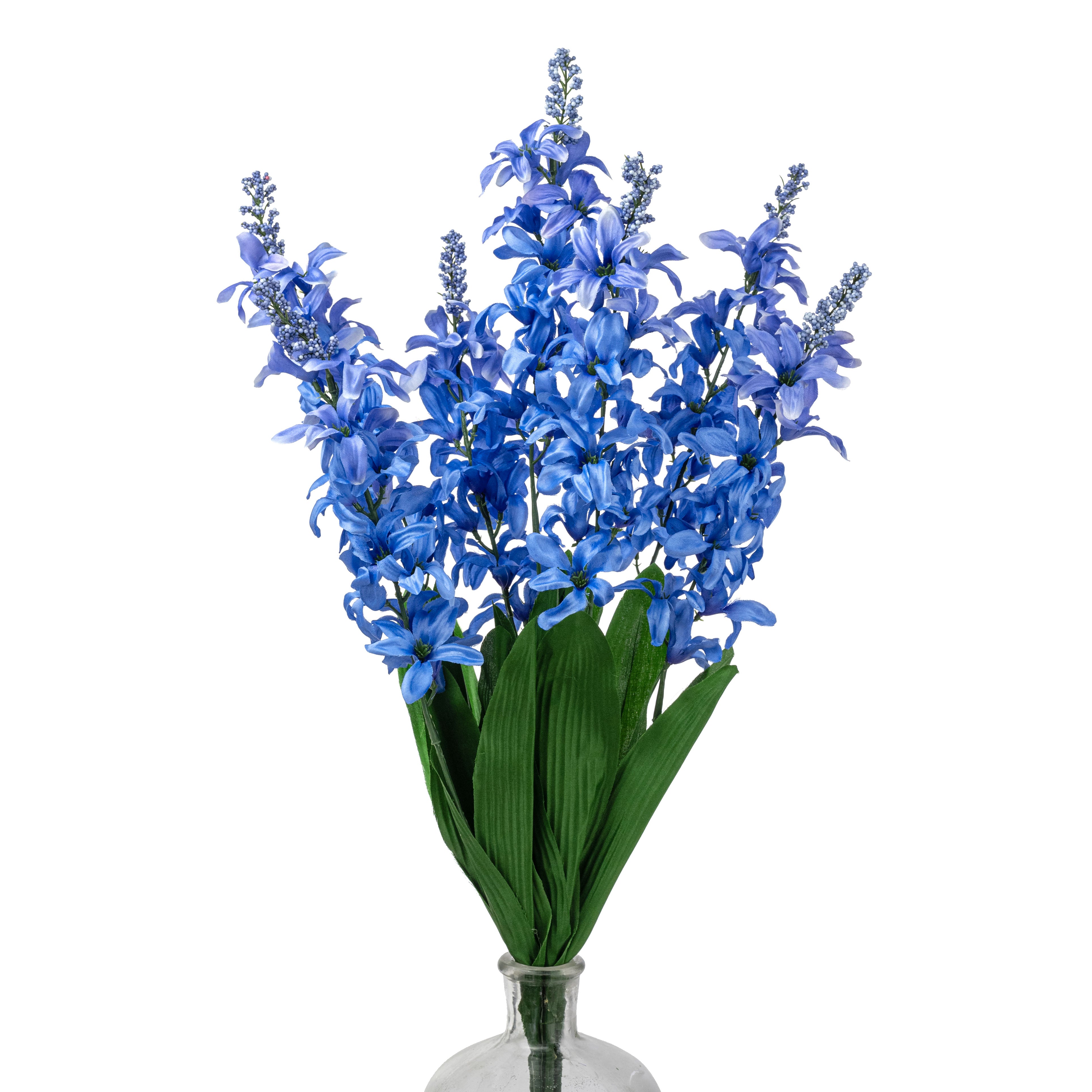 26" Satin Hyacinth Bush: Blue (7 Stem)