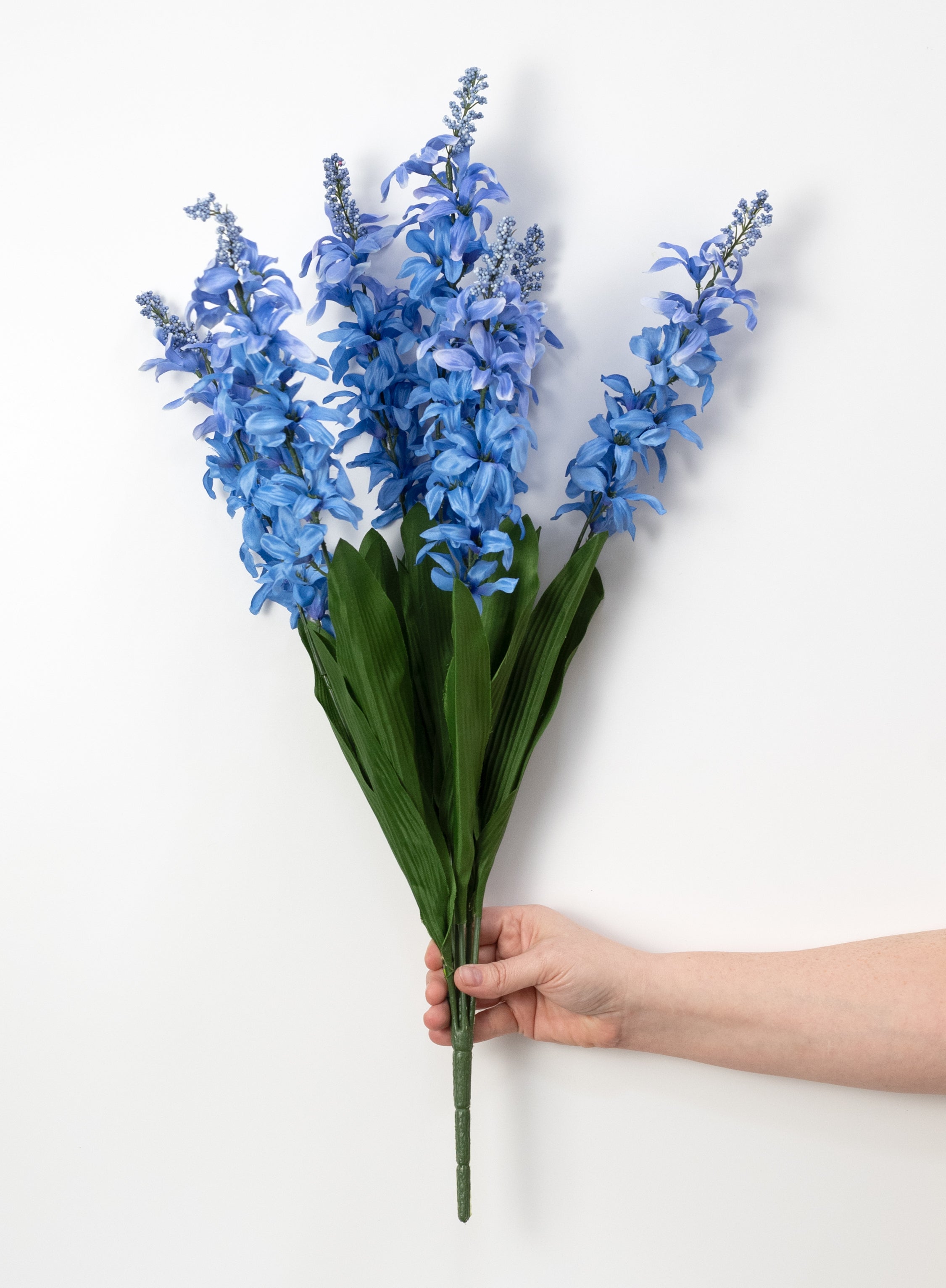 26" Satin Hyacinth Bush: Blue (7 Stem)