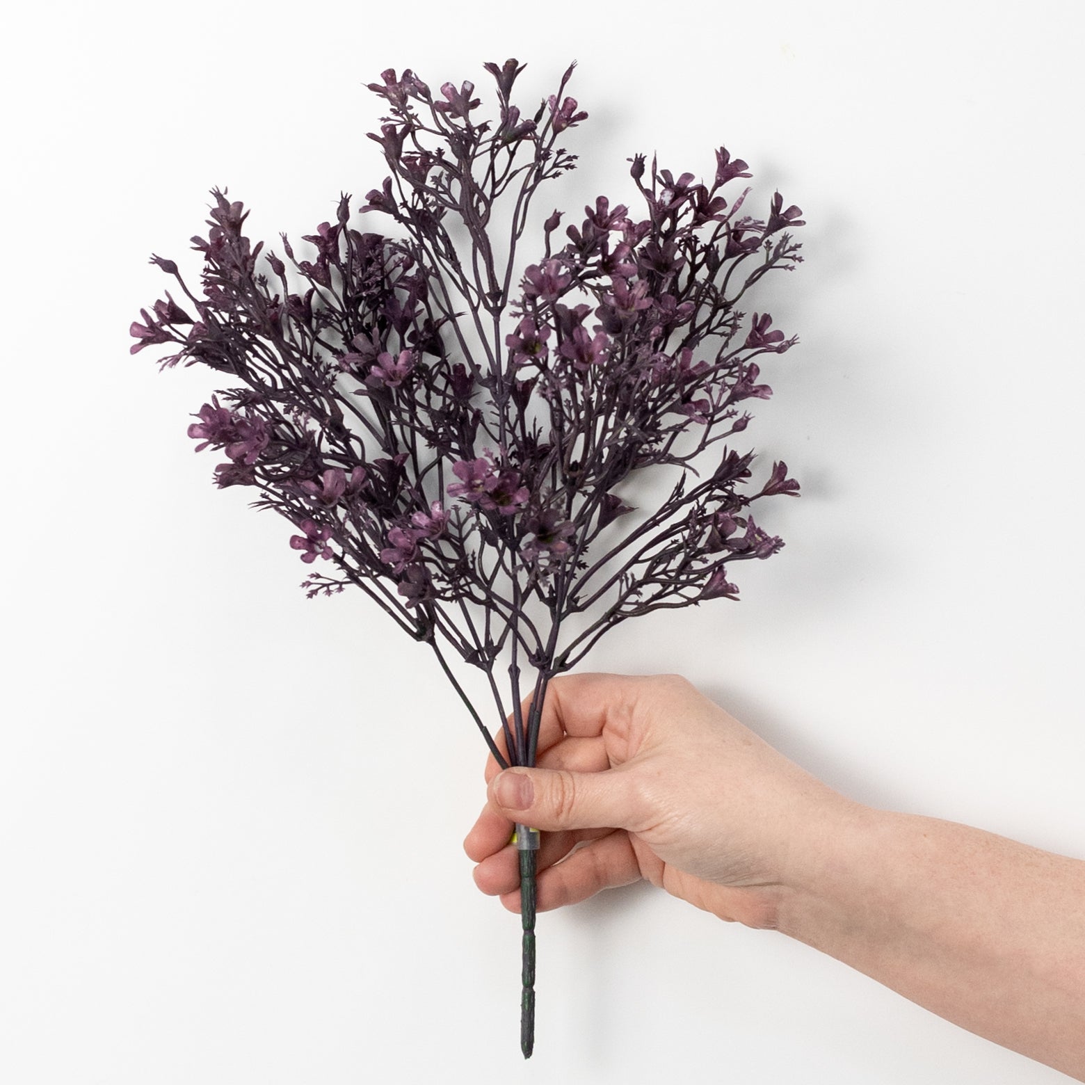 14" Plastic Wax Flower Bush: Purple