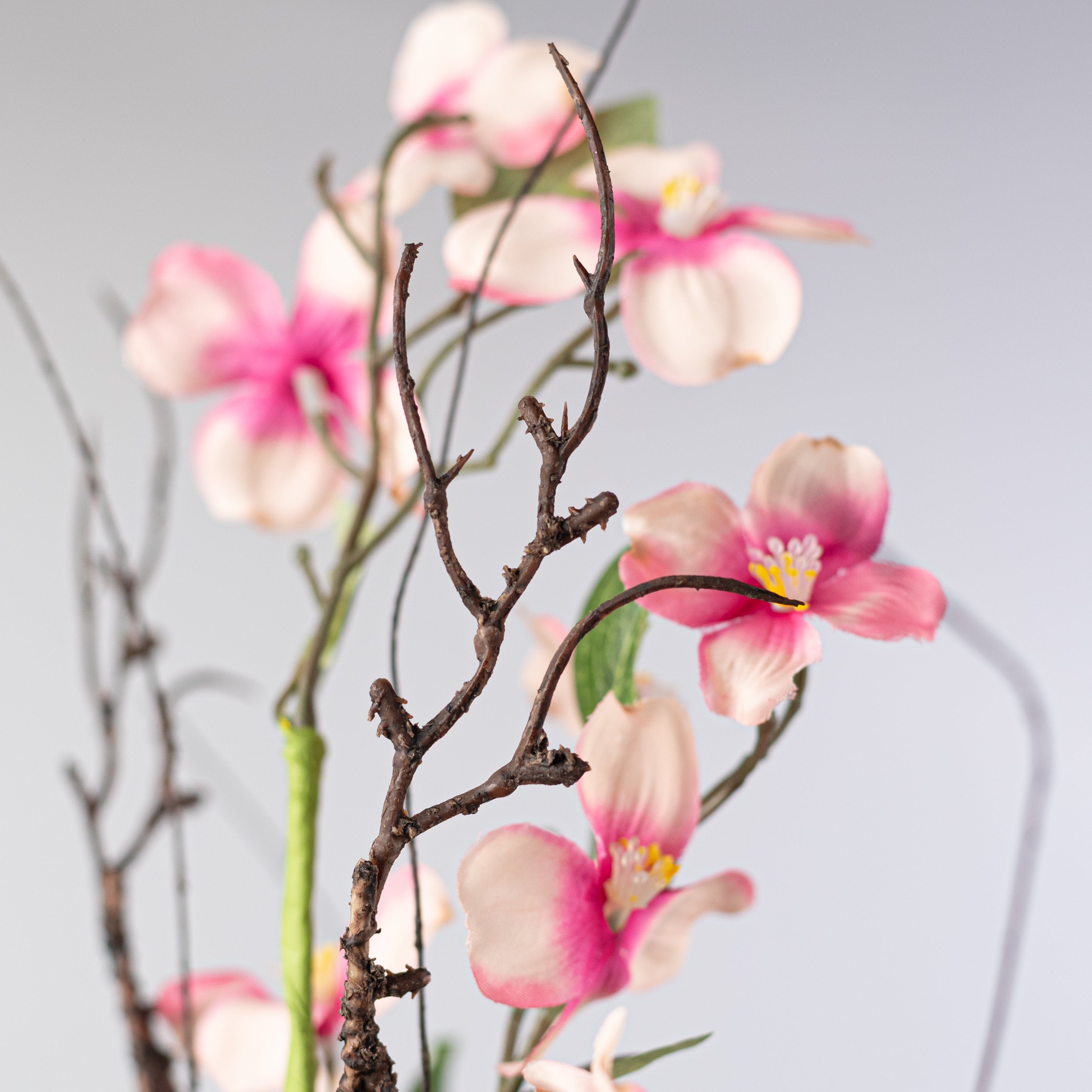 16" Dogwood Flowers & Twigs Pick: Pink