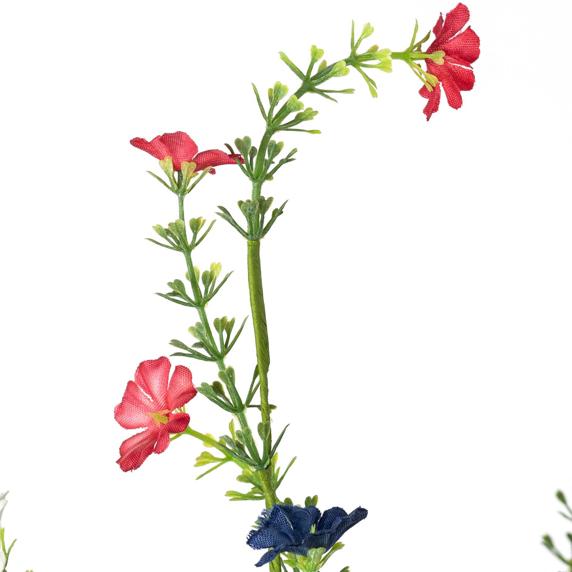 21" Fabric Wildflower Filler Spray: Red, White & Blue