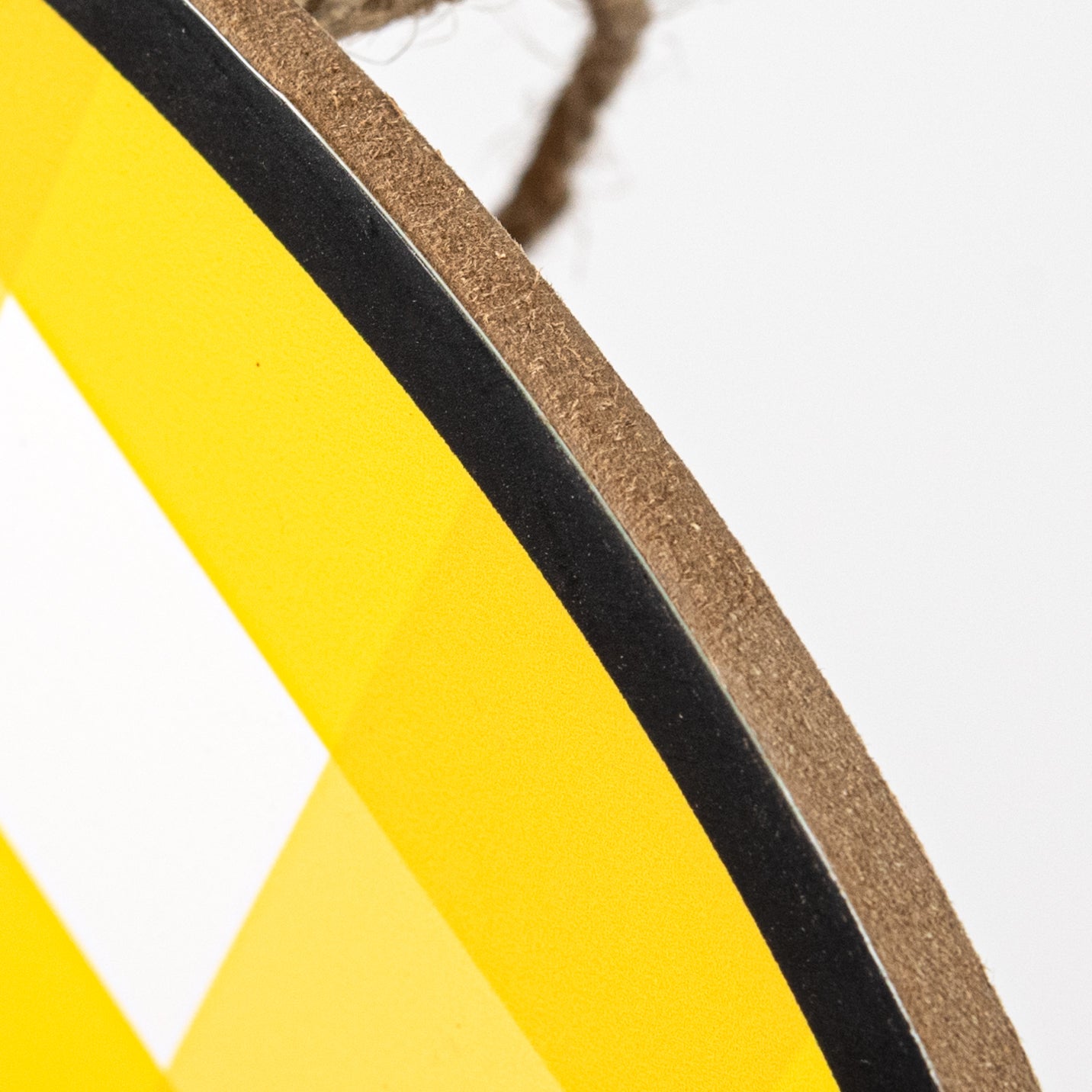 15" Oval Wooden Sign: Yellow Plaid Welcome