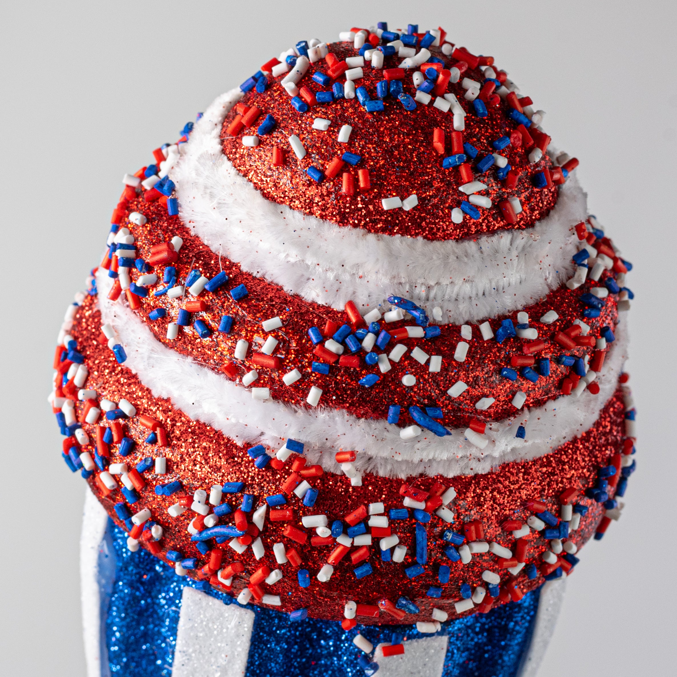 4" x 17" Patriotic Sprinkle Cupcake Pick