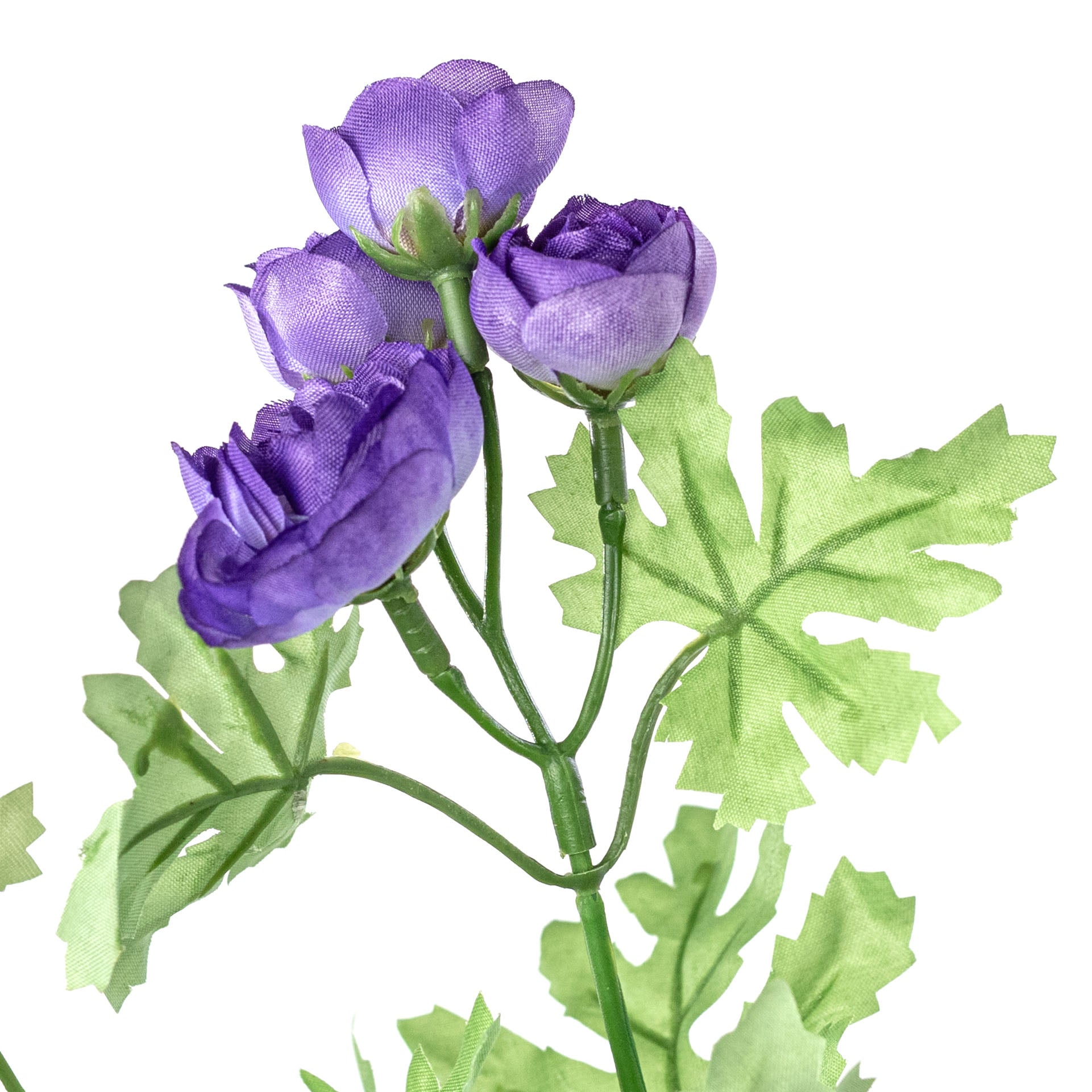 16" Mini Ranunculus Bush: Purple, Lavender & Fuchsia (9 Stem)