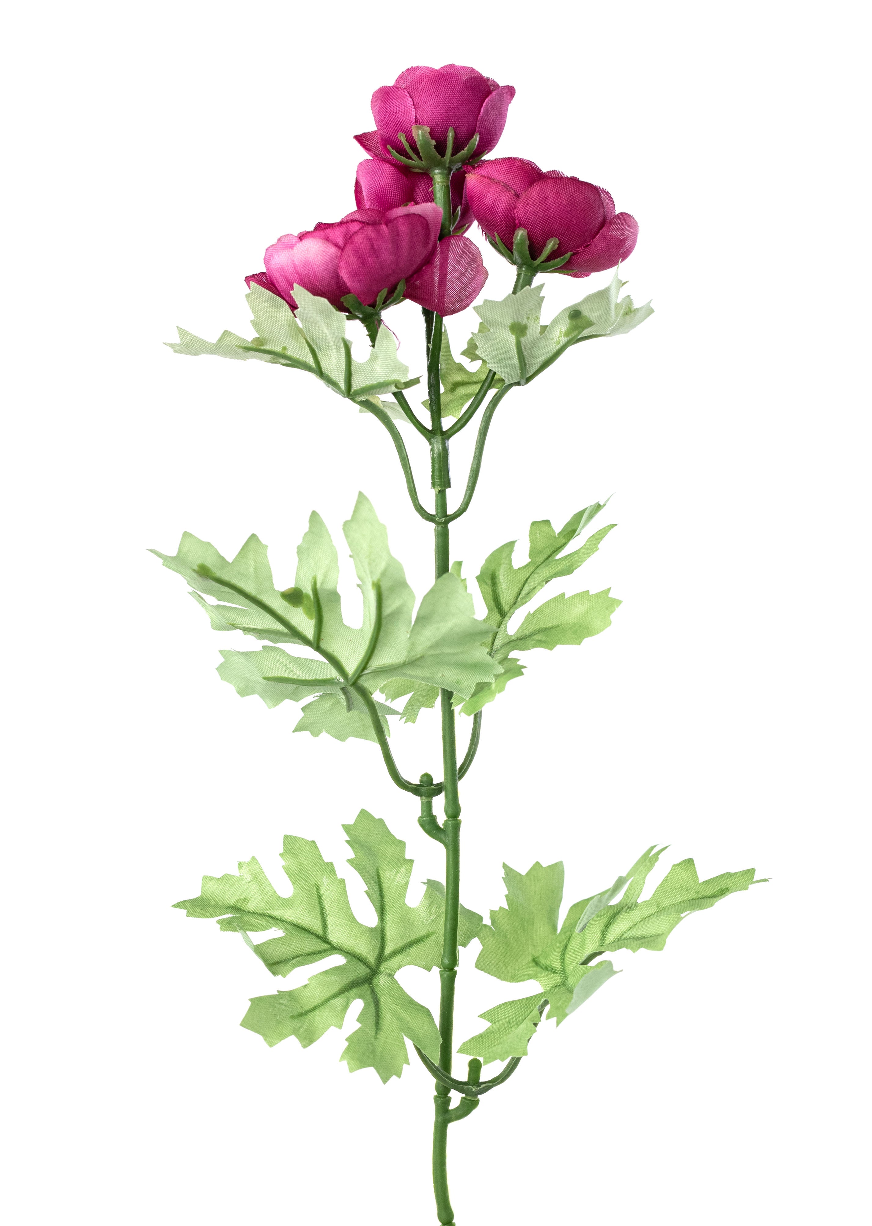 16" Mini Ranunculus Bush: Purple, Lavender & Fuchsia (9 Stem)