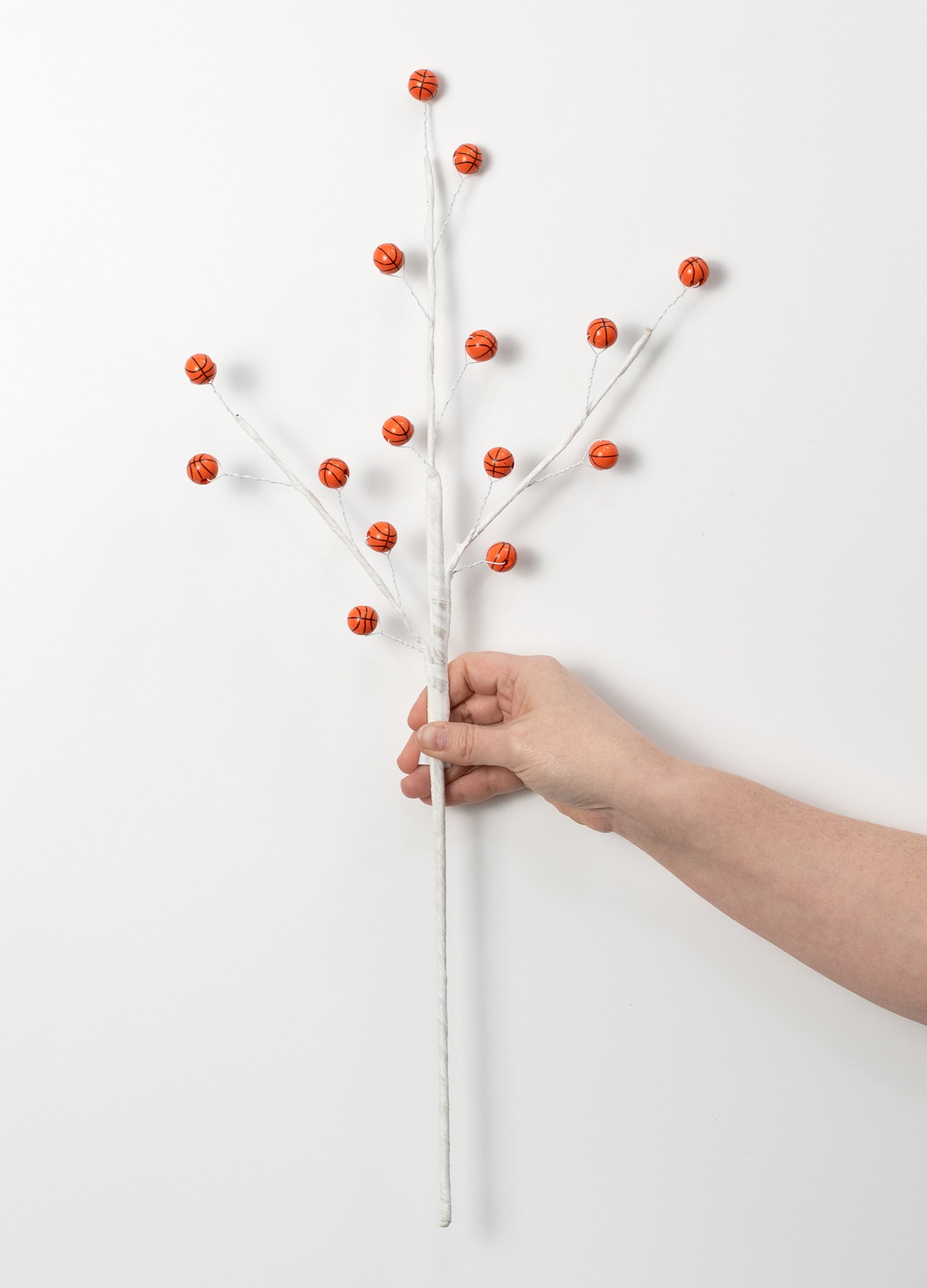 23" Wooden Bead Sports Ball Spray: Basketball