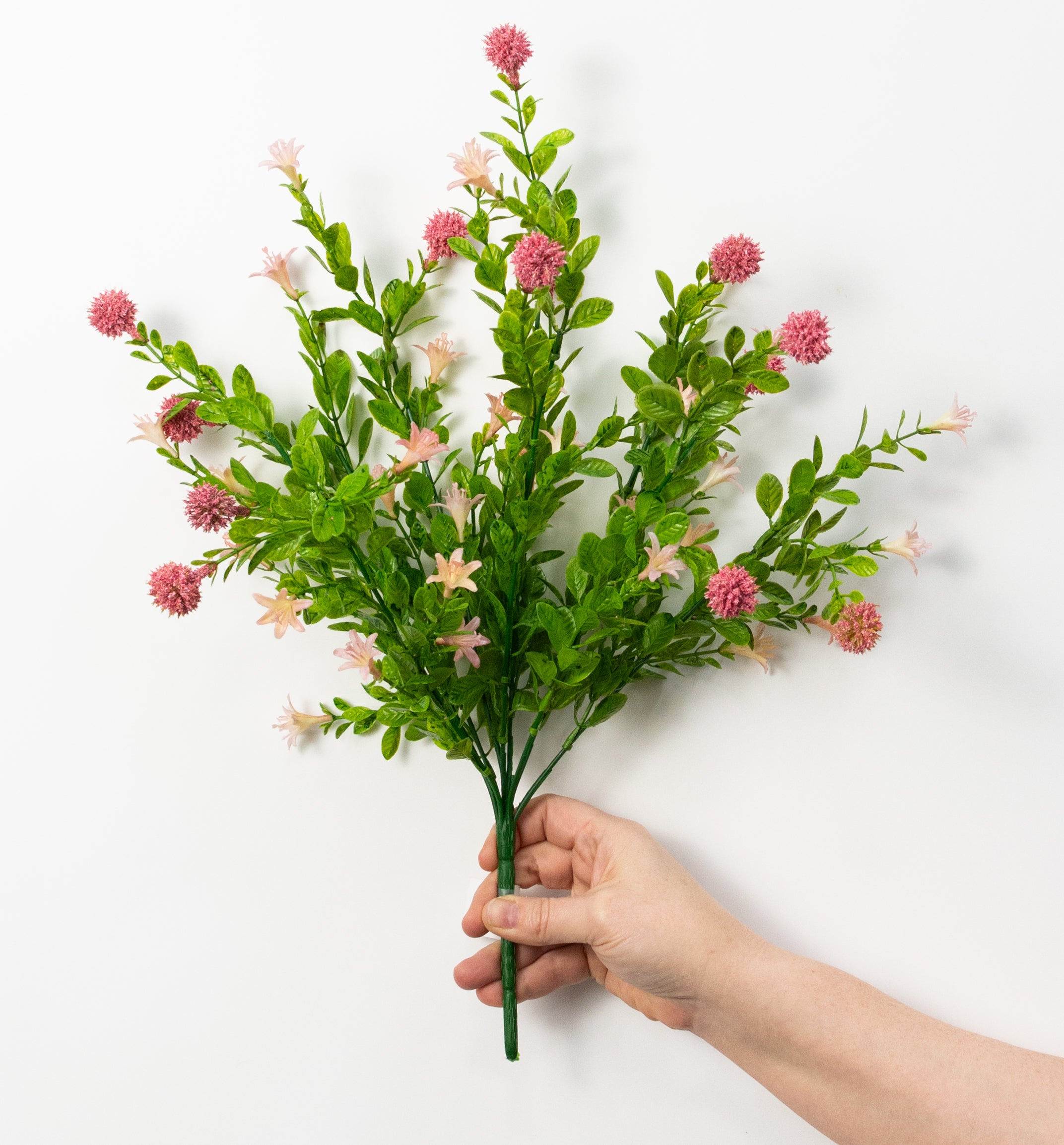 19" Thistle Bush: Pink & Mauve (9 Stem)