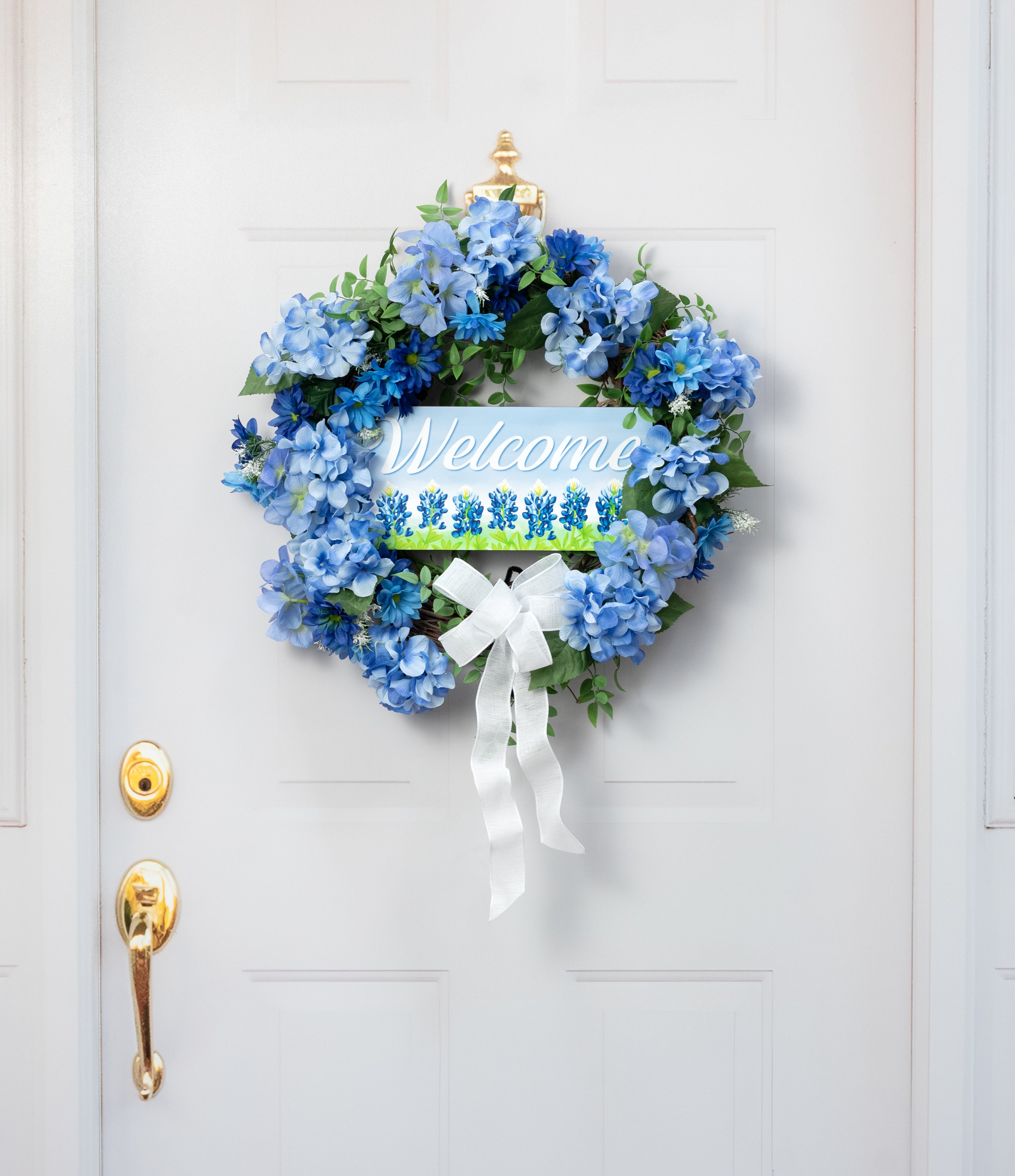 12" Wooden Sign: Welcome Bluebonnets