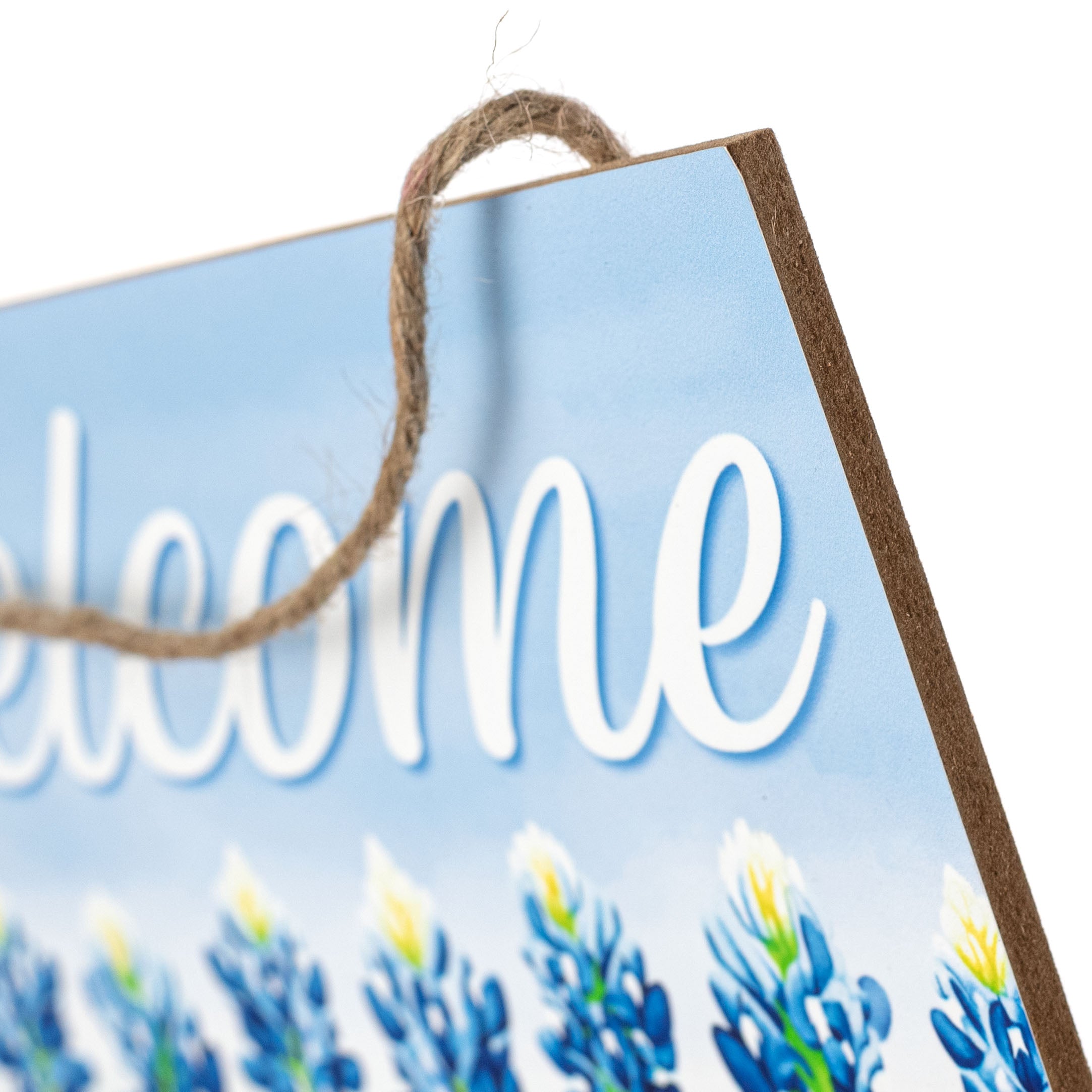 12" Wooden Sign: Welcome Bluebonnets