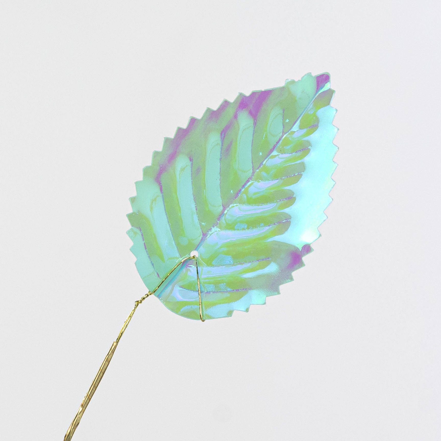 6" x 24" Plastic Hydrangea Stem: Iridescent Mint