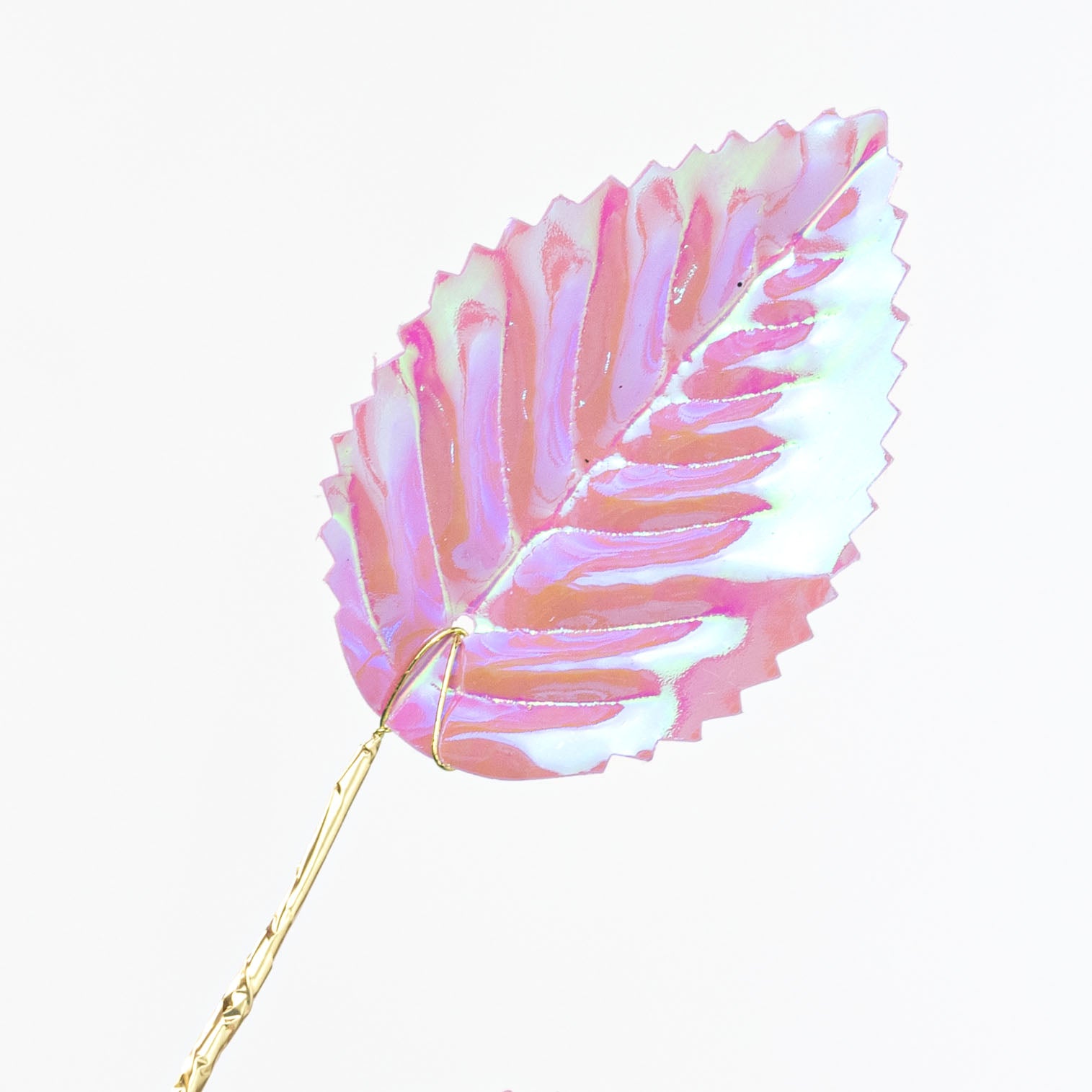 6" x 24" Plastic Hydrangea Stem: Iridescent Lavender