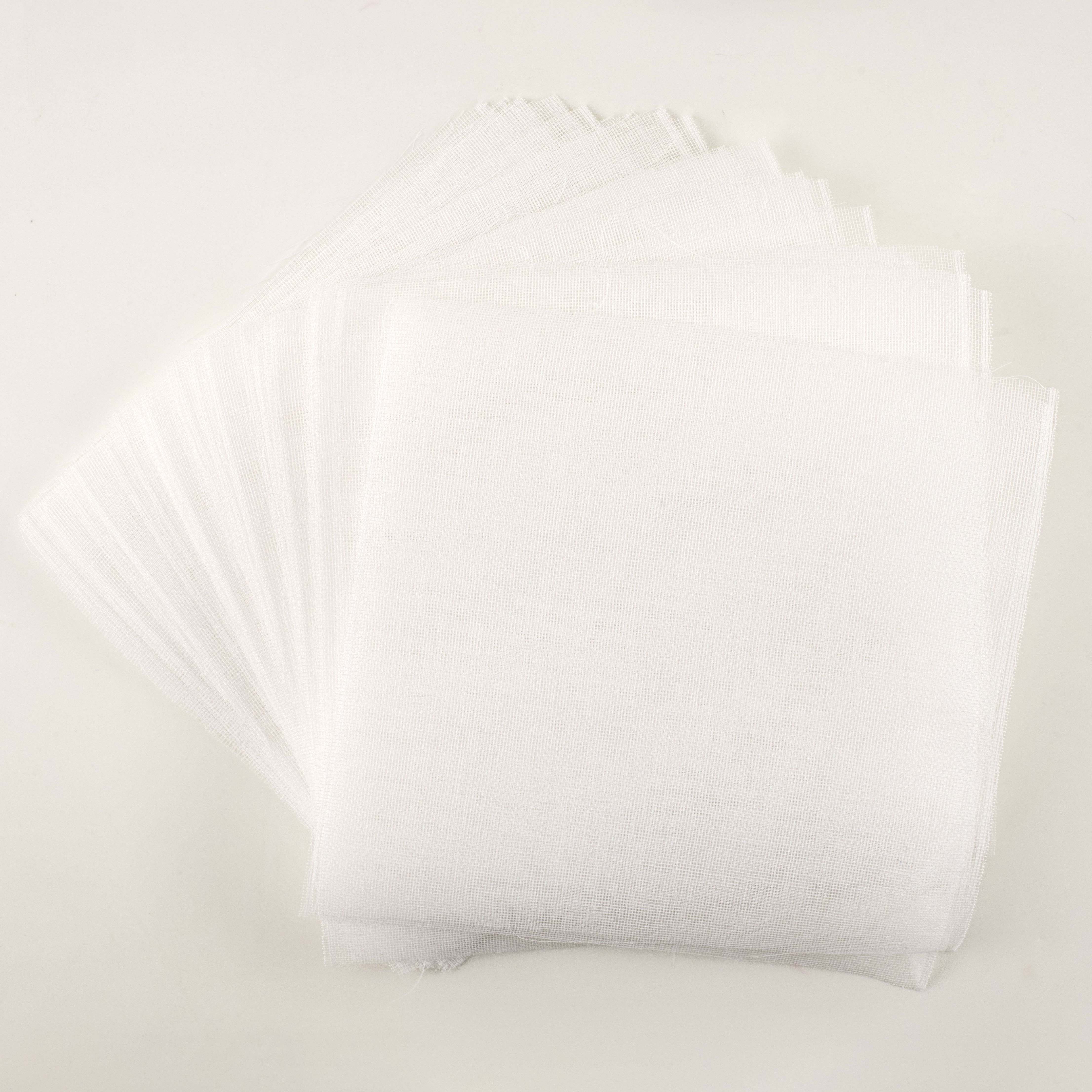 10.5" Square Pre-Cut Fine Weave Deco Mesh Sheets: White (40)