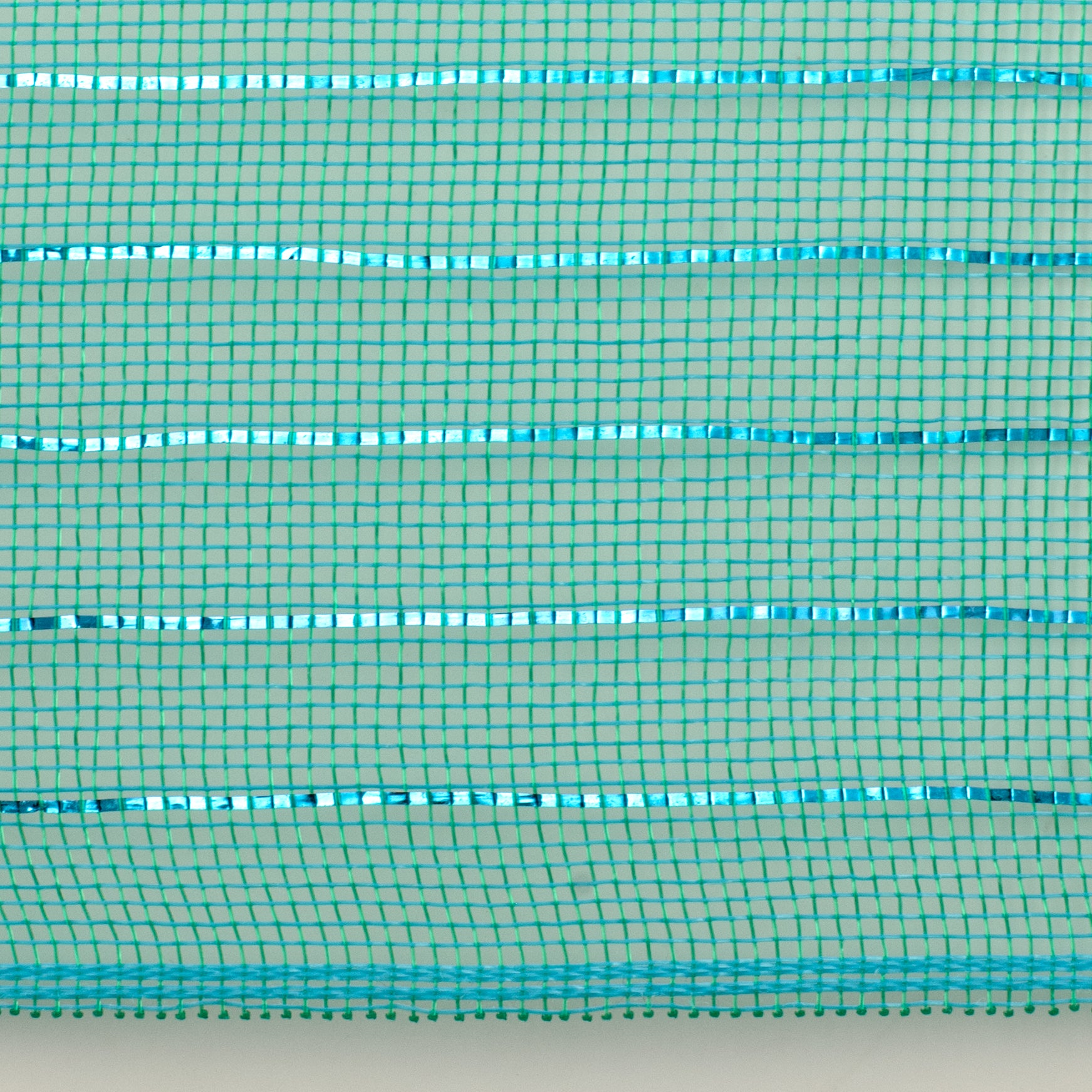 10.5" Square Pre-Cut Fine Weave Deco Mesh Sheets: Metallic Turquoise & Teal (40)
