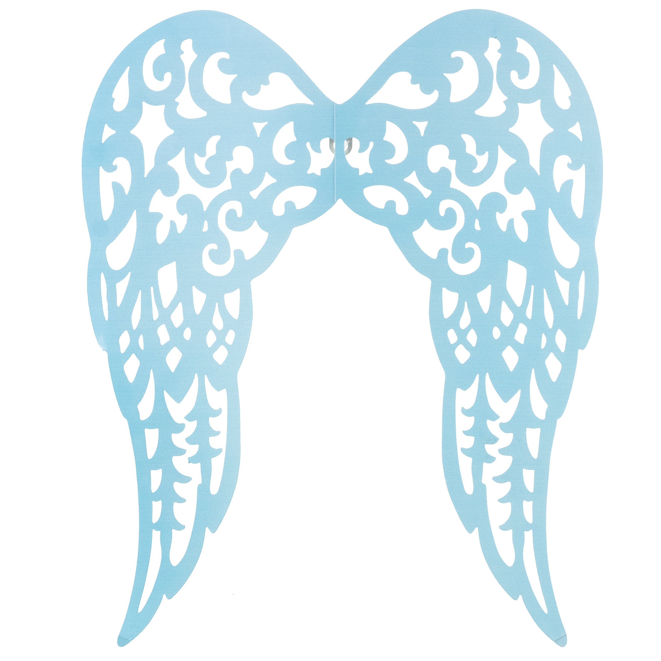 18" x 14.5" Filigree Angel Wings: Light Blue