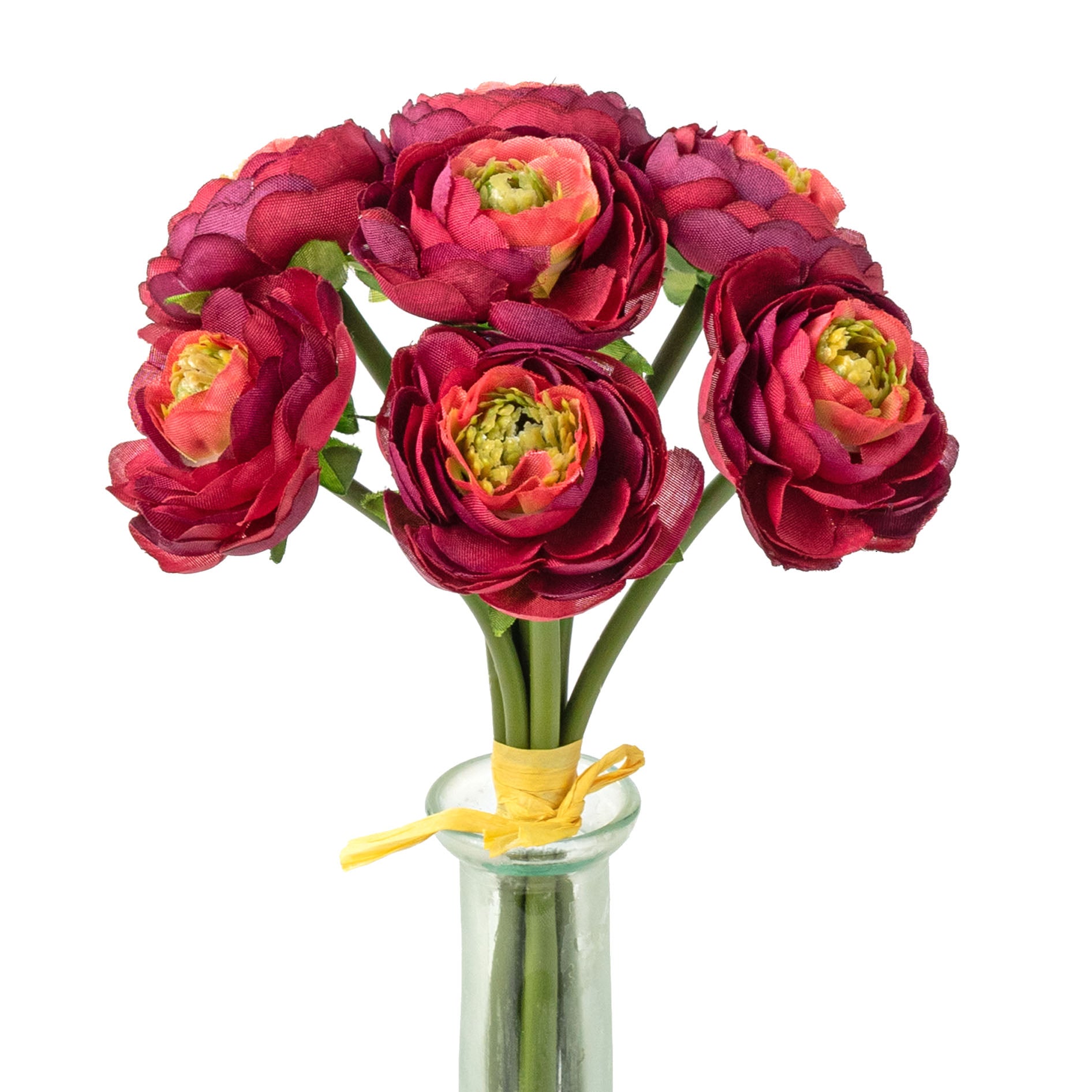 9" Ranunculus Bundle: Red