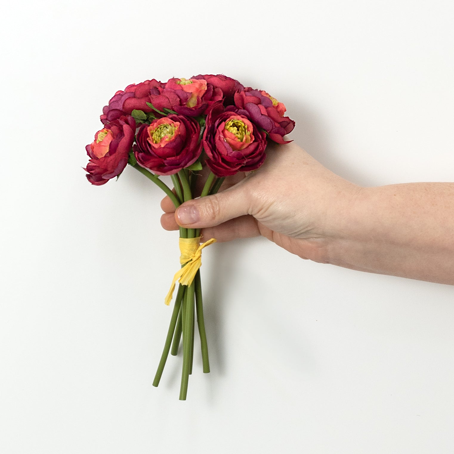 9" Ranunculus Bundle: Red