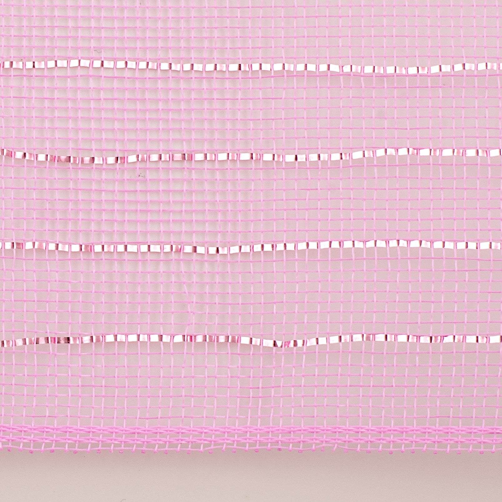 10.5" Square Pre-Cut Fine Weave Deco Mesh Sheets: Metallic Pink (40)