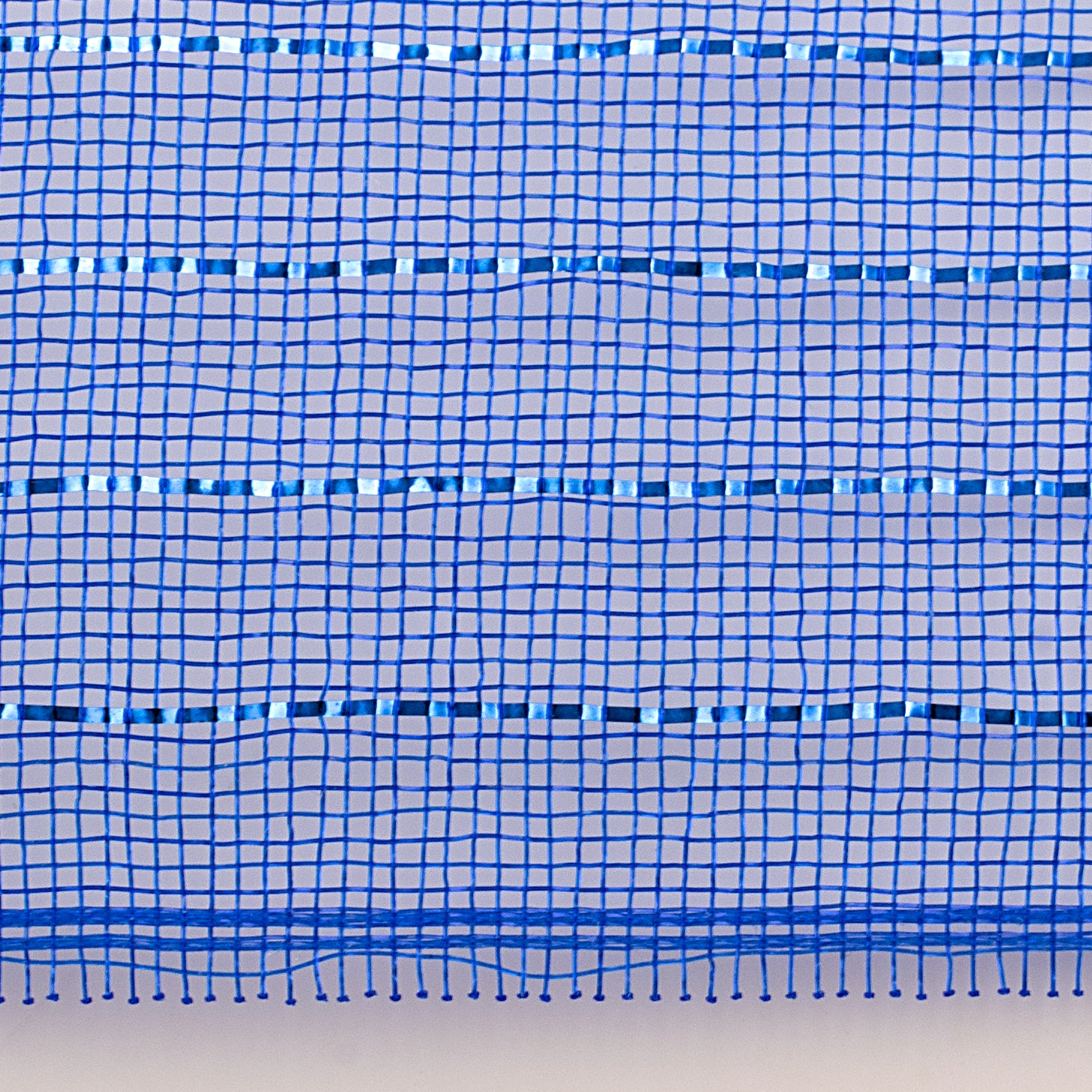 10.5" Square Pre-Cut Fine Weave Deco Mesh Sheets: Metallic Royal Blue (40)