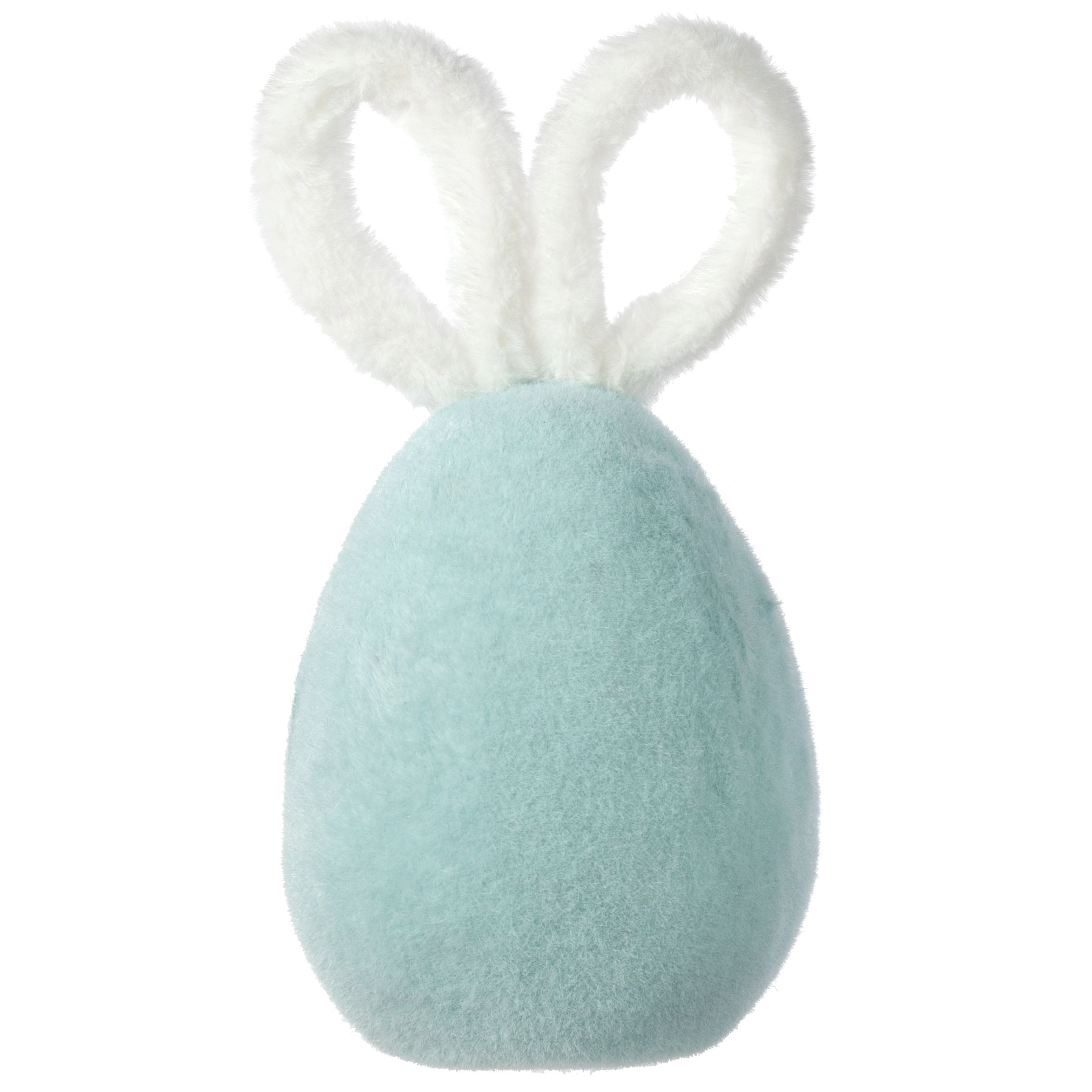 12" Flocked Easter Bunny Egg: Soft Blue