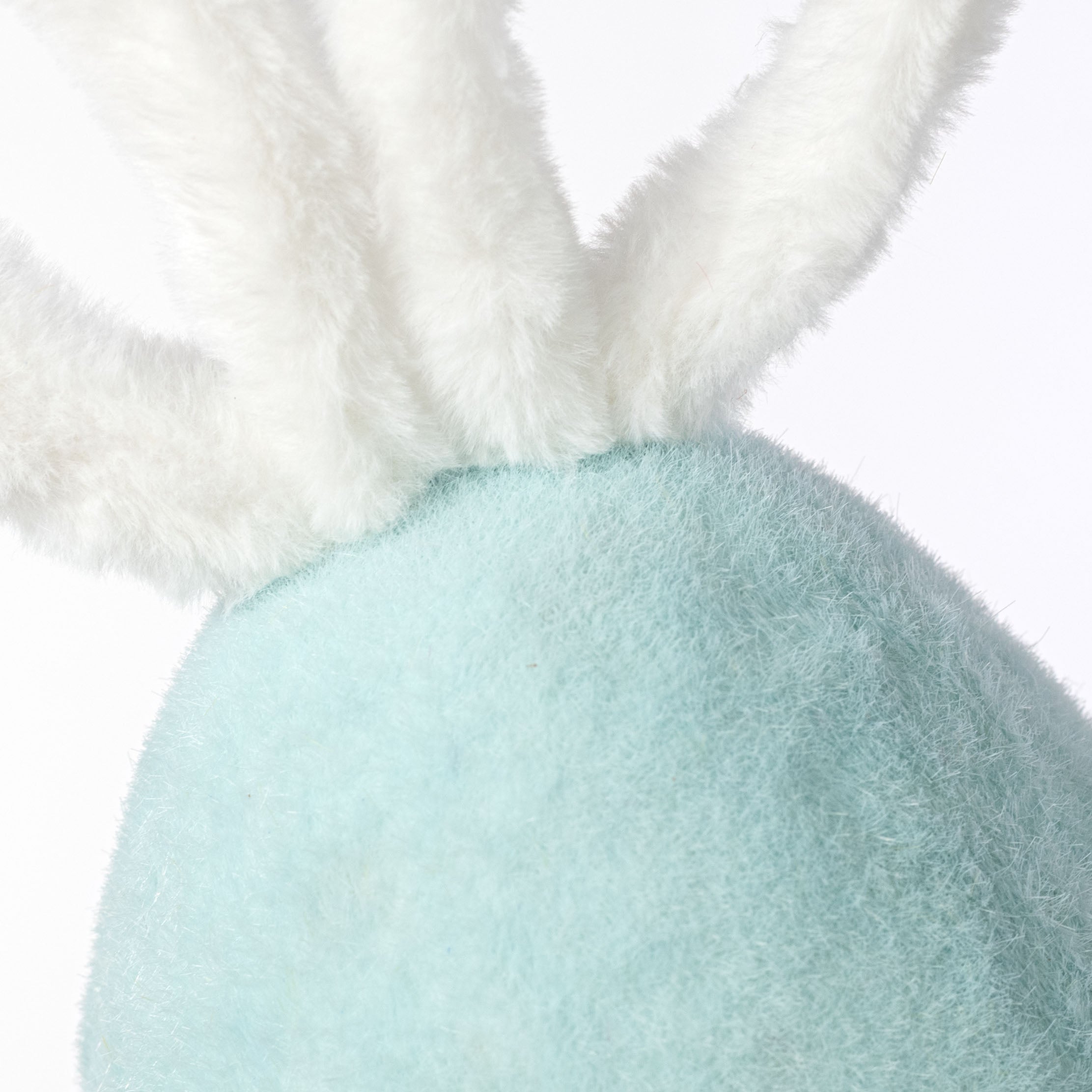 12" Flocked Easter Bunny Egg: Soft Blue