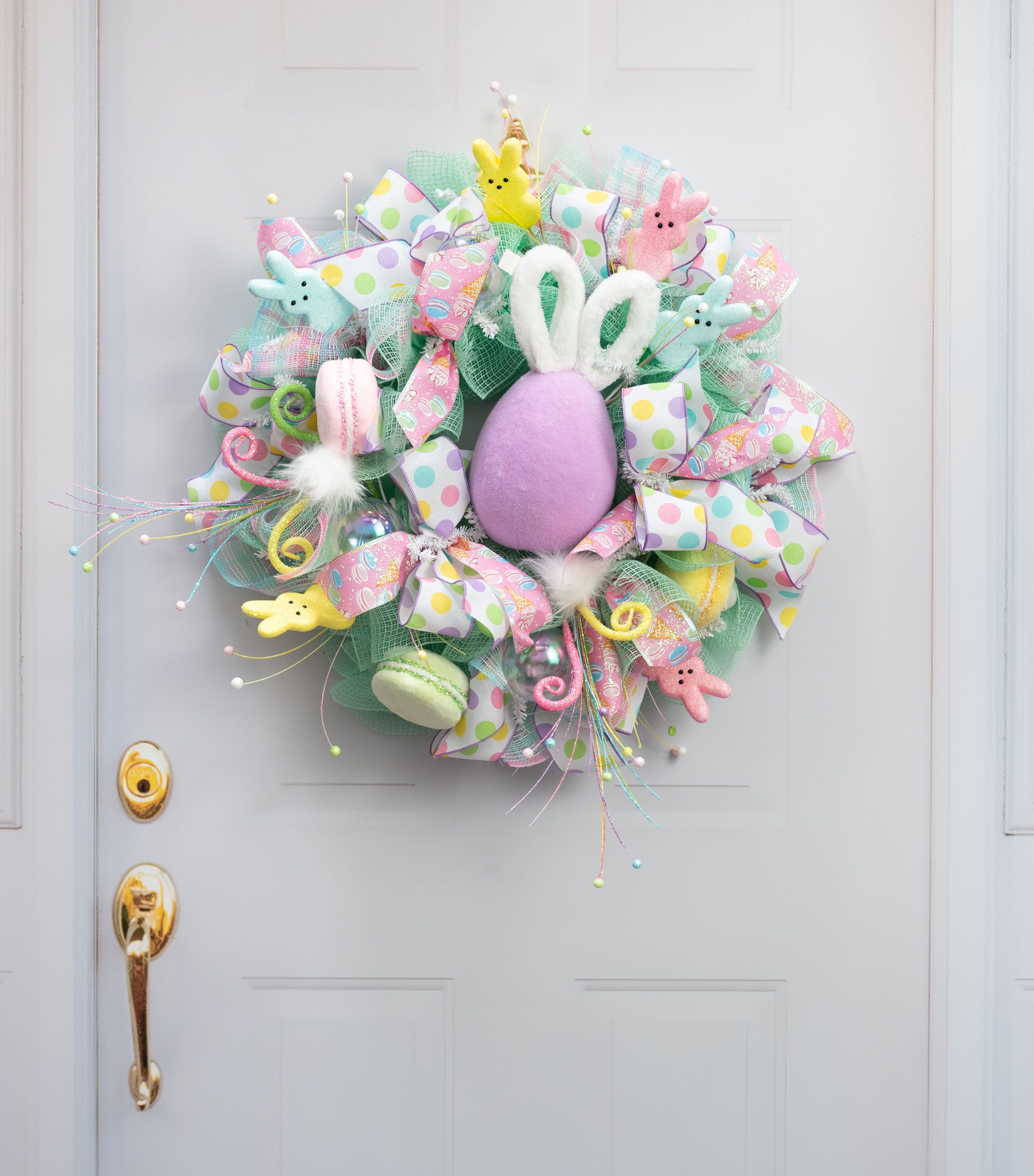 12" Flocked Easter Bunny Egg: Lavender Purple
