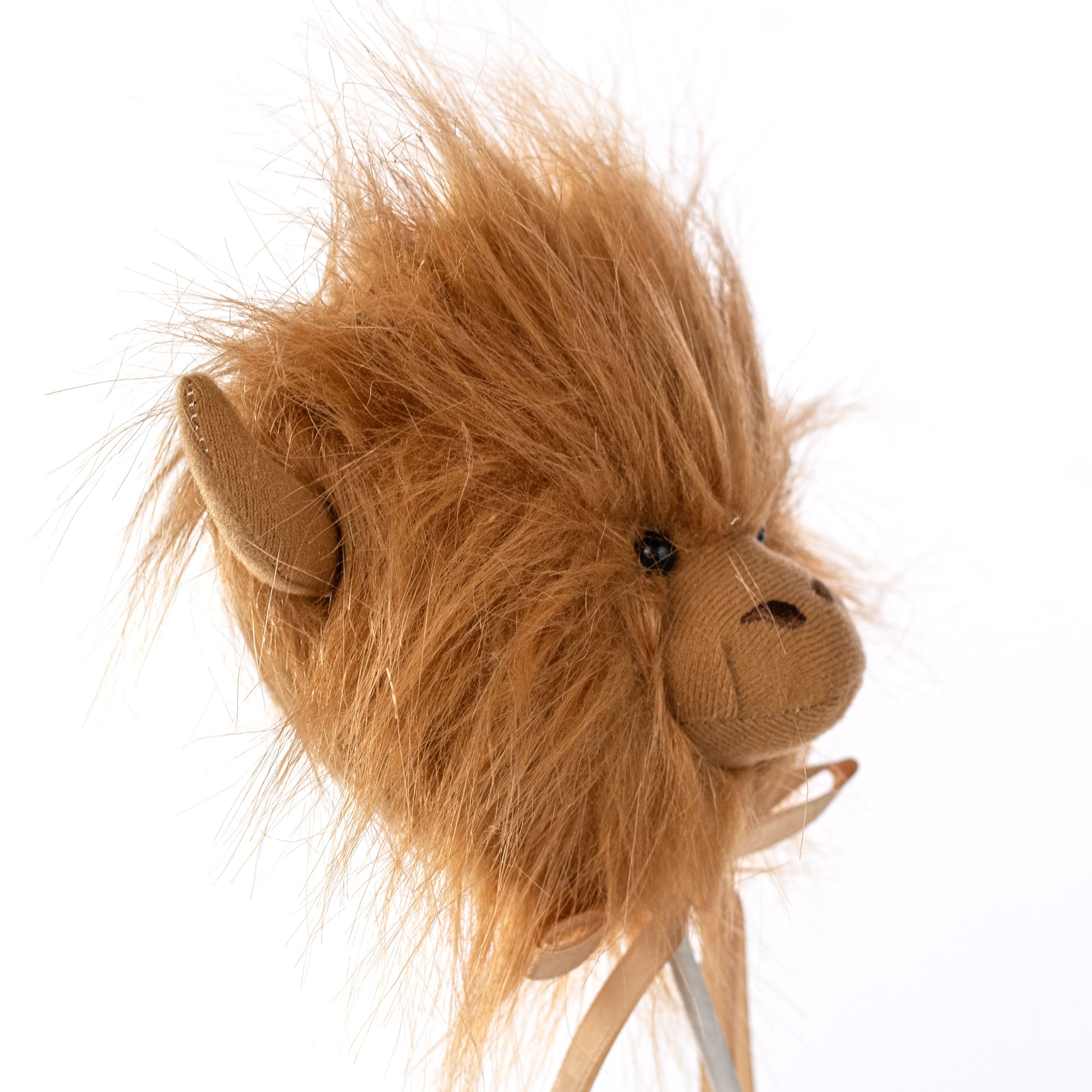 6" Plush Highland Cow Head Pick