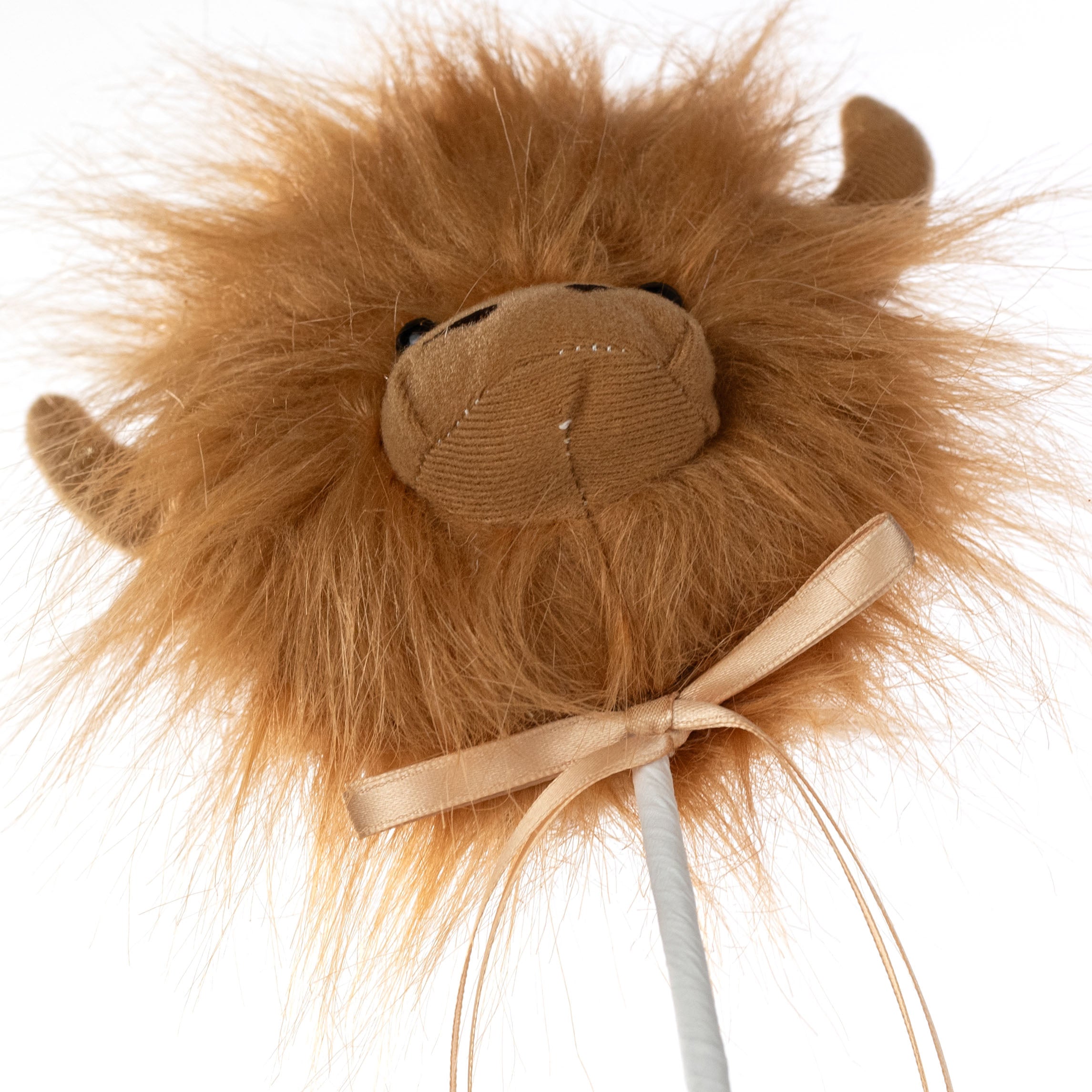 6" Plush Highland Cow Head Pick