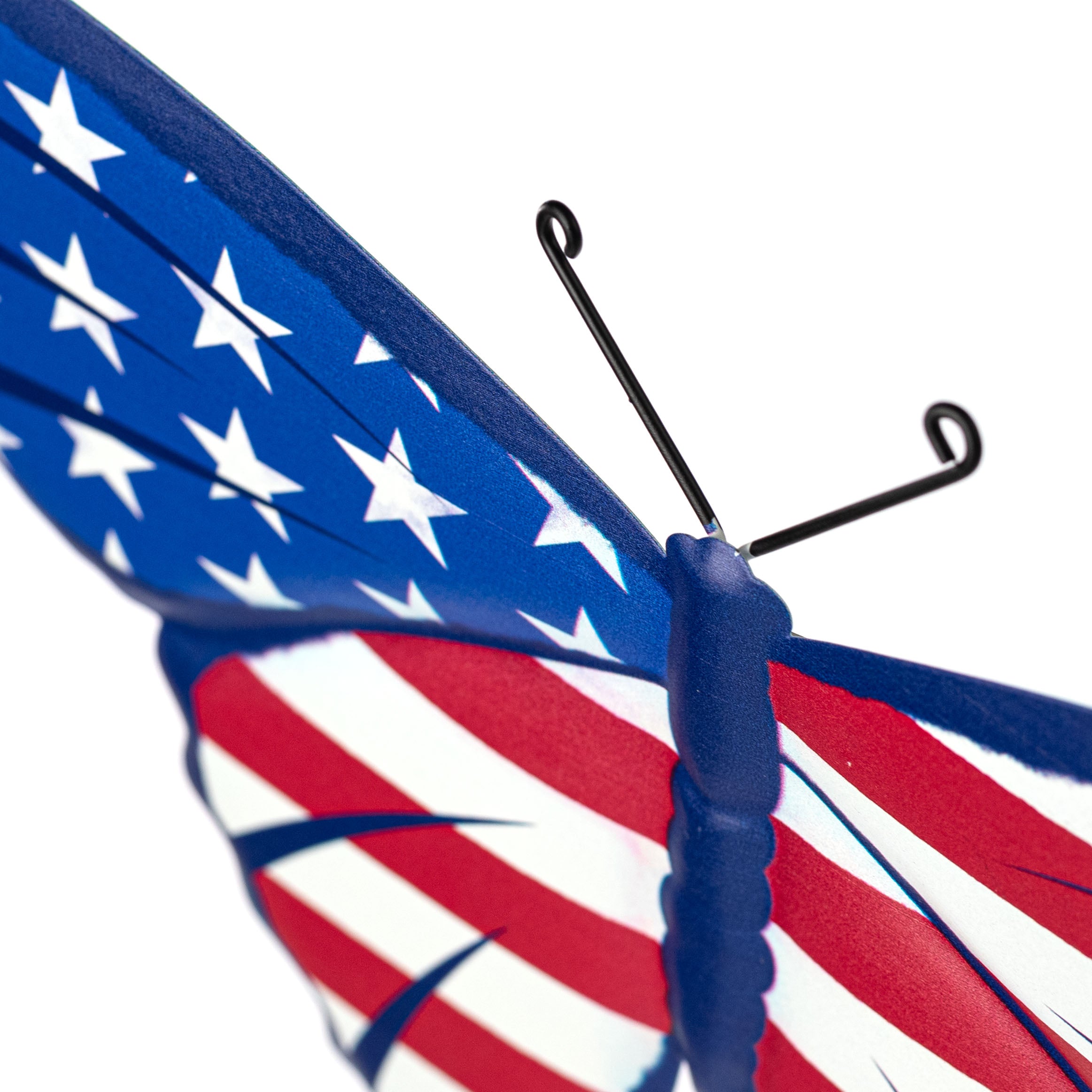 13" Metal Embossed Swallowtail Butterfly Sign: Patriotic