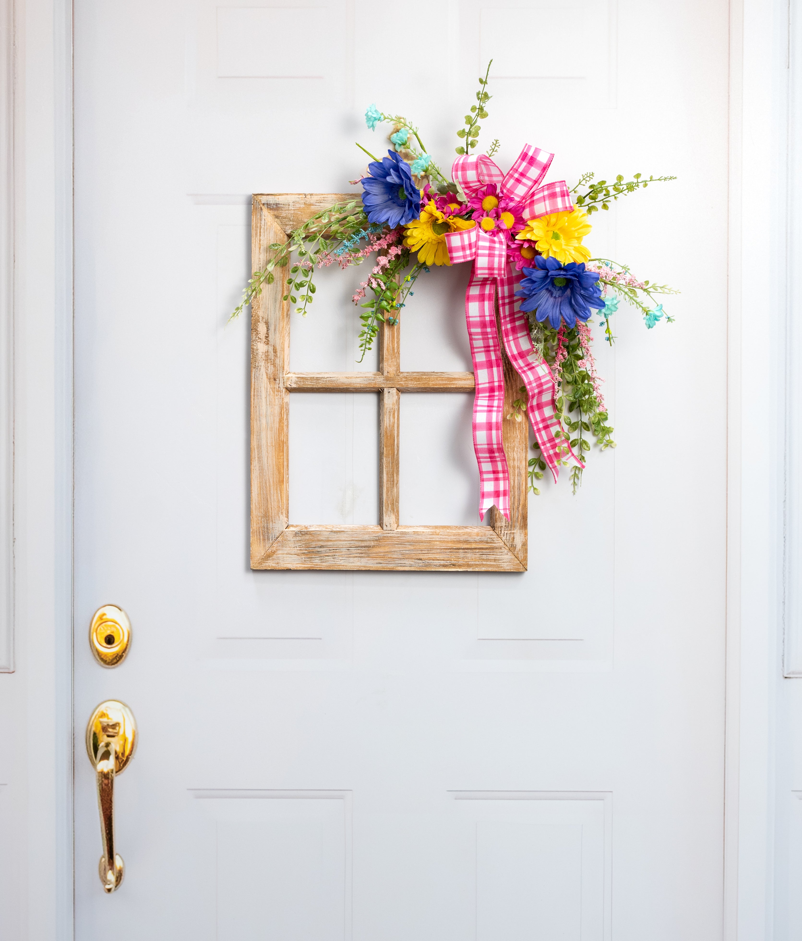 20" x 15" Decorative Wood Window: Antique Natural