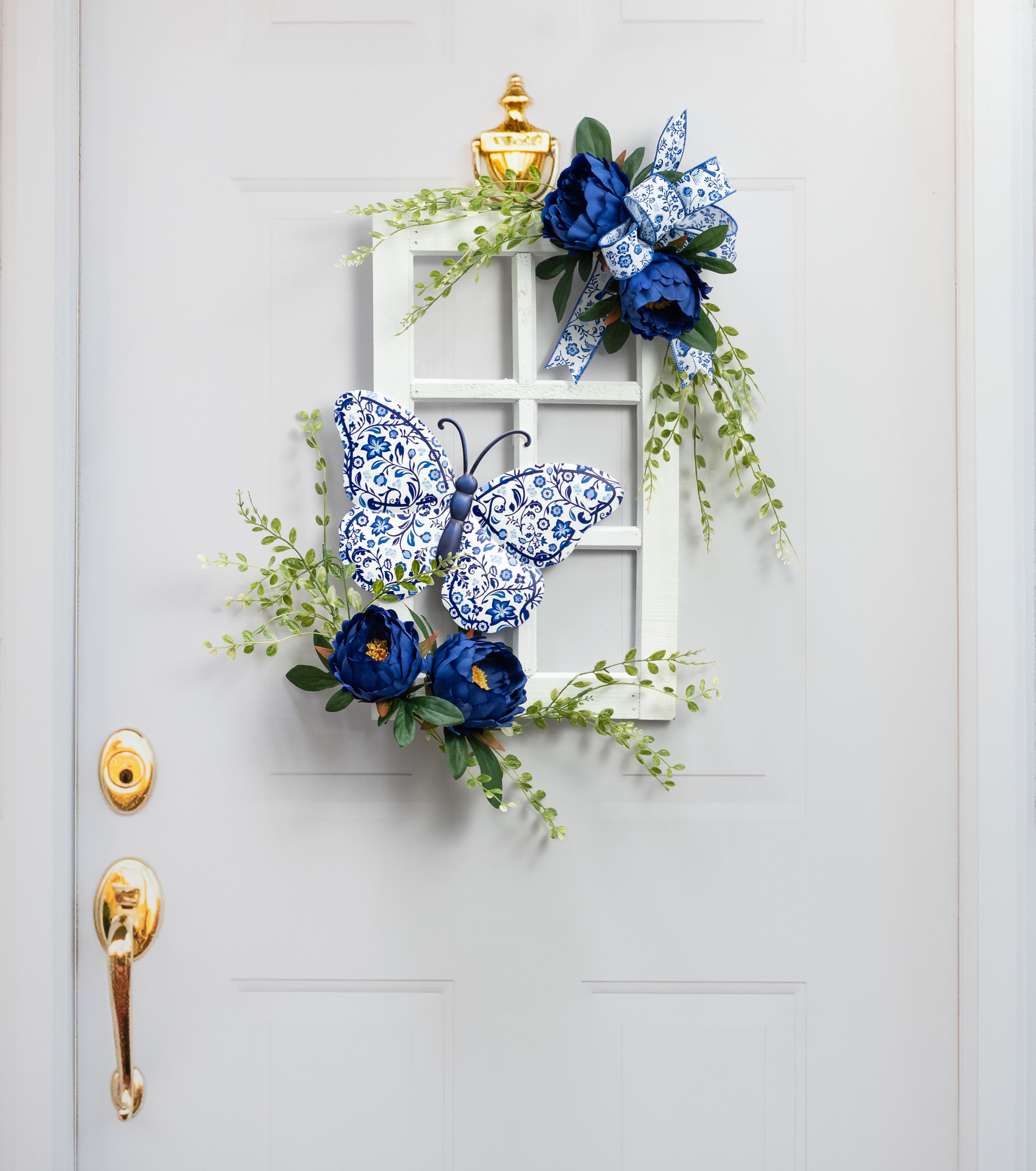 20" x 12" Decorative Wood Window: Matte White