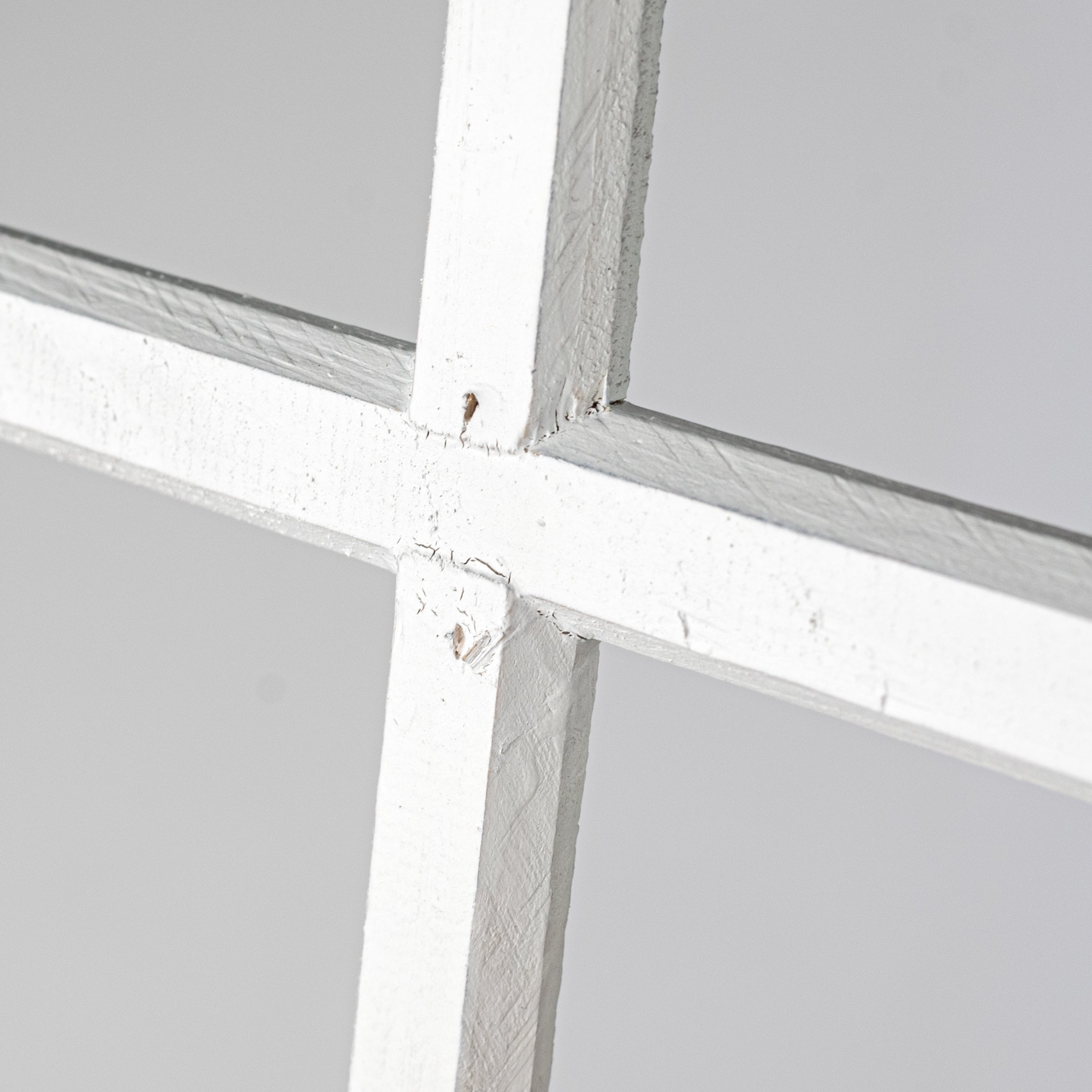 20" x 12" Decorative Wood Window: Matte White