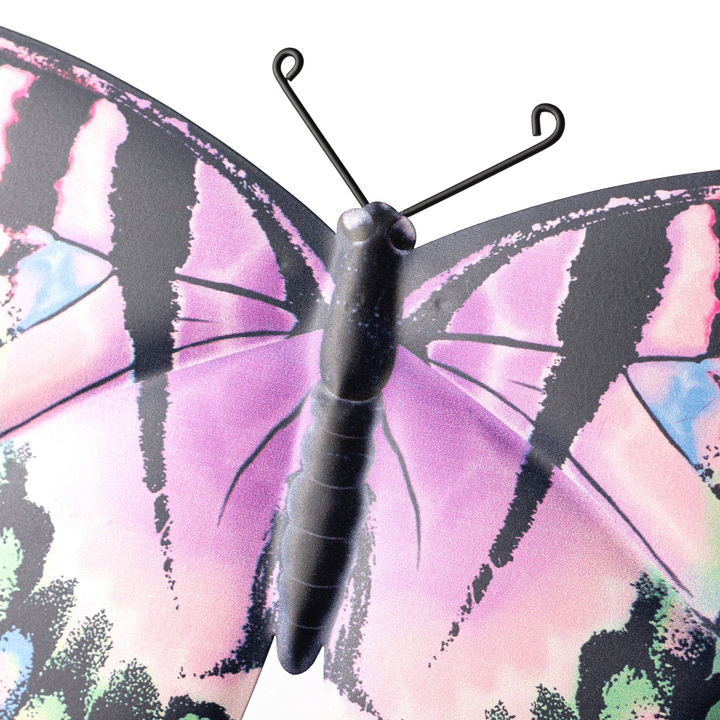 13" Metal Embossed Swallowtail Butterfly Sign: Pastel