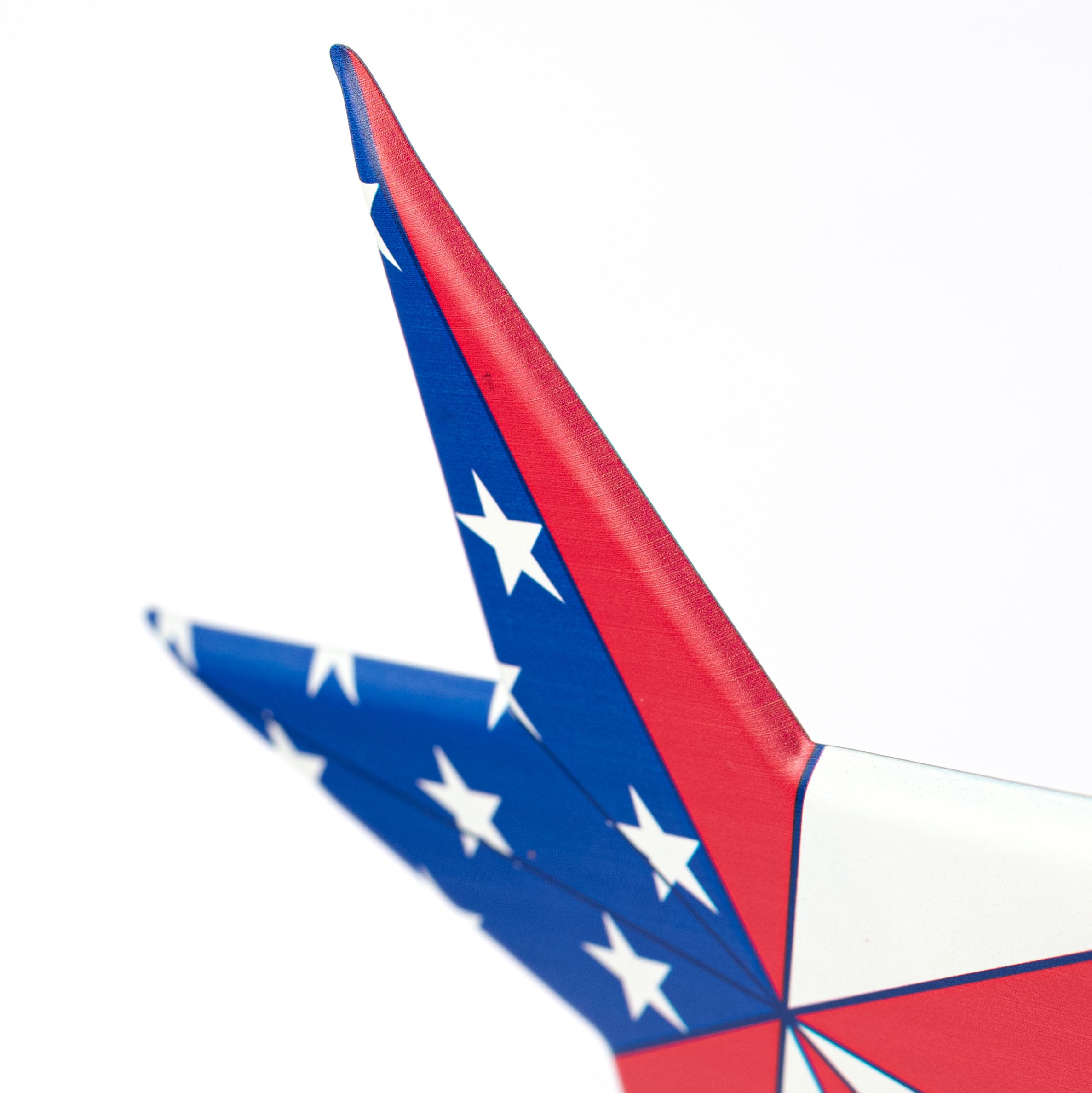 10" Embossed Metal Sign: Patriotic USA Flag Star