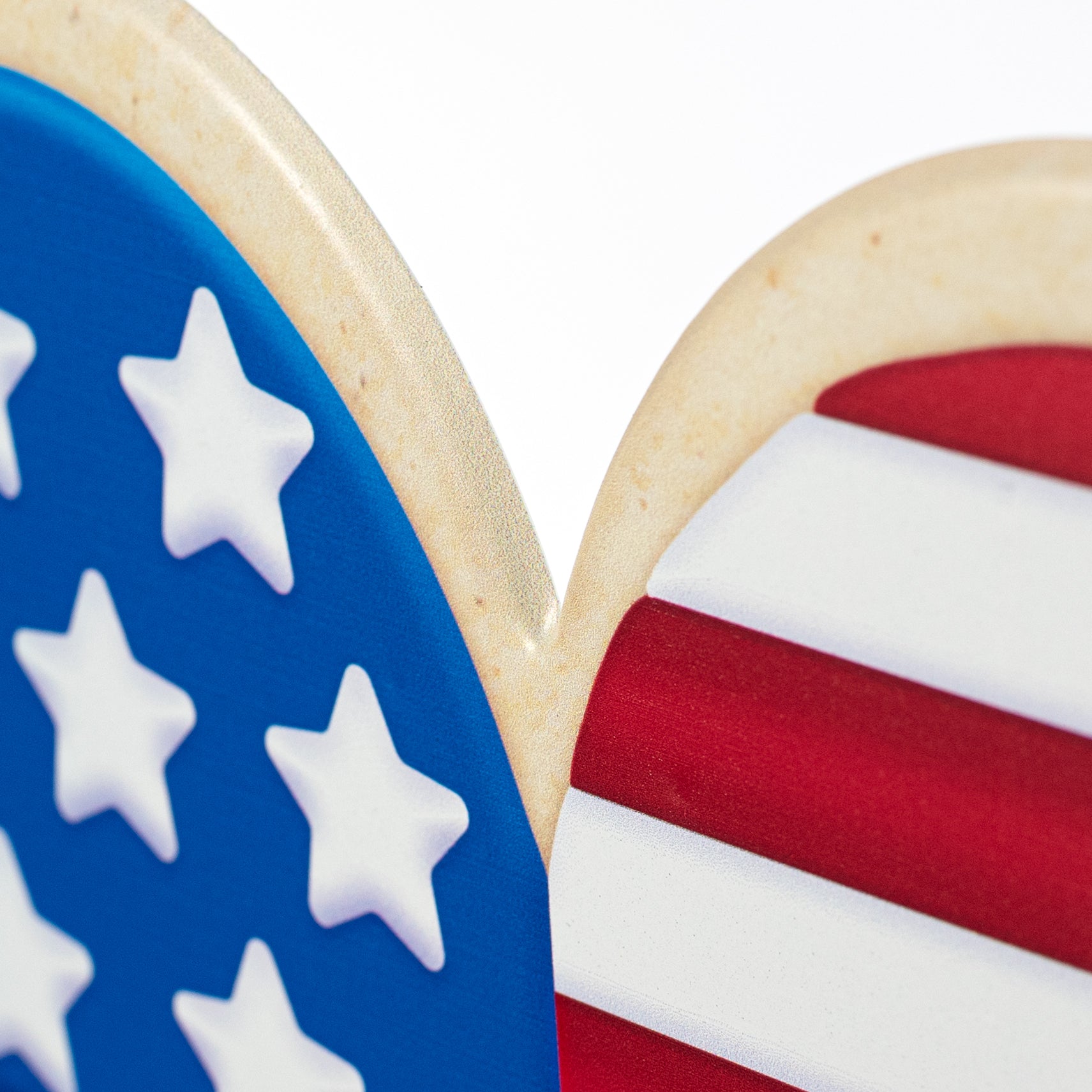 10" Embossed Metal Sign: Patriotic Heart Cookie