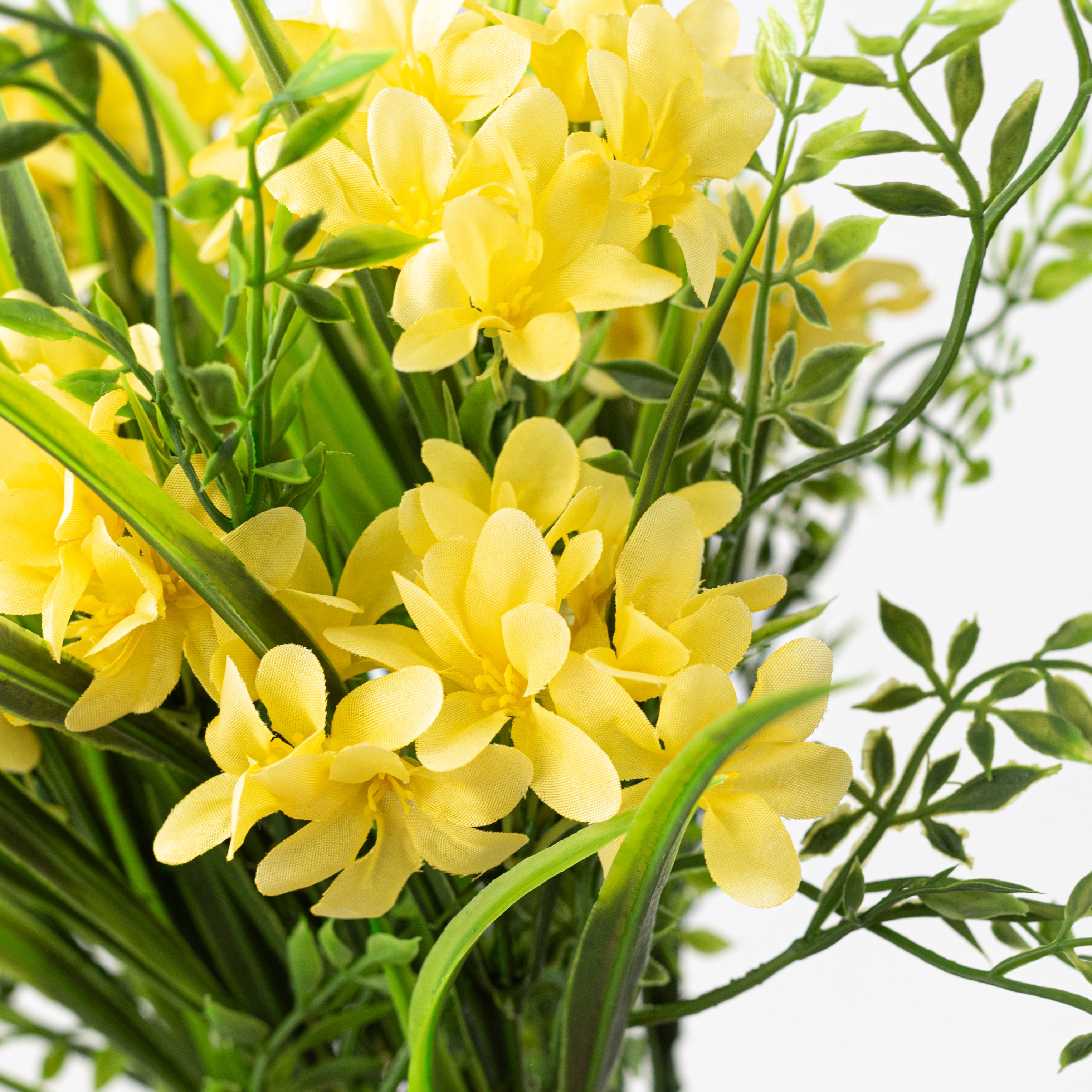17" Wildflowers & Leaves Bush: Yellow (12 Stem)