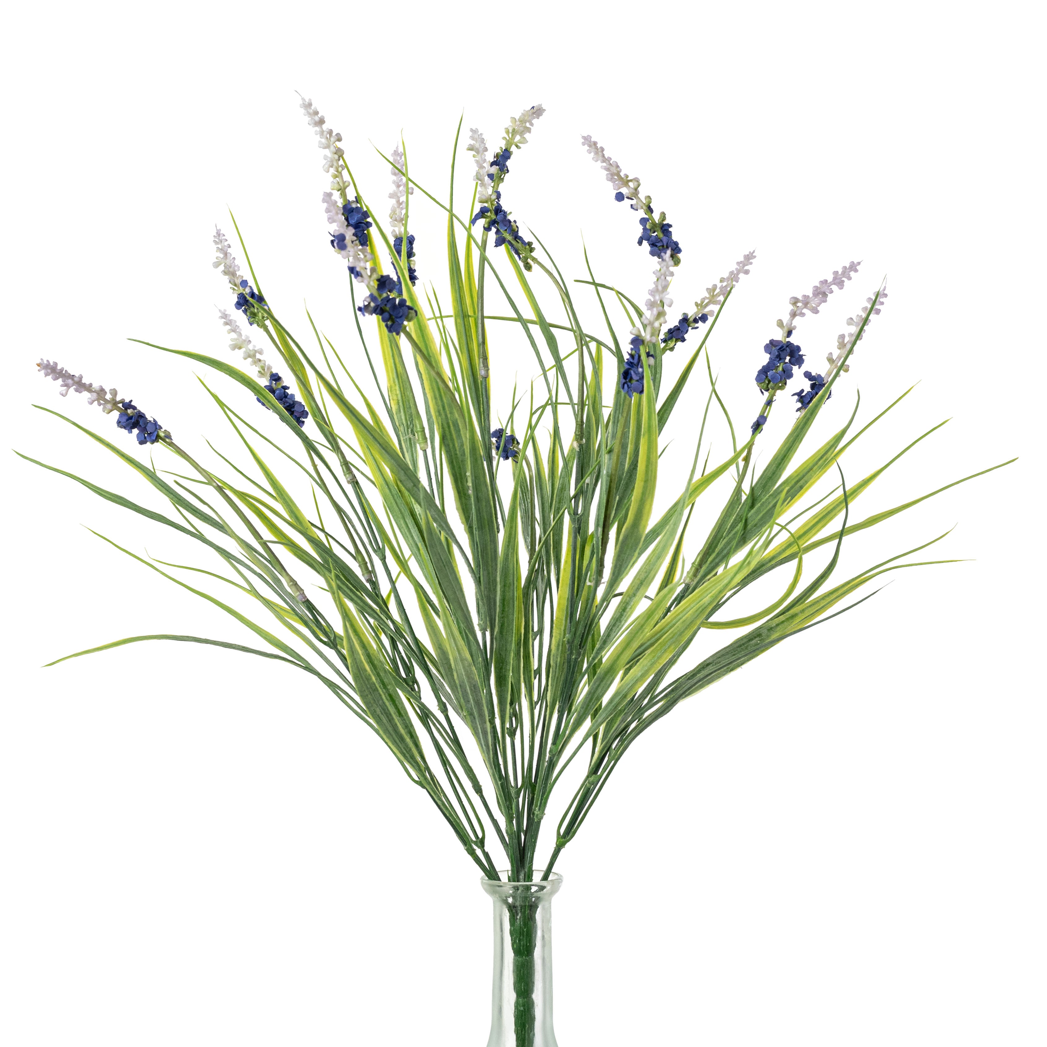 20" Lavender Bush: Blue (14 Stem)
