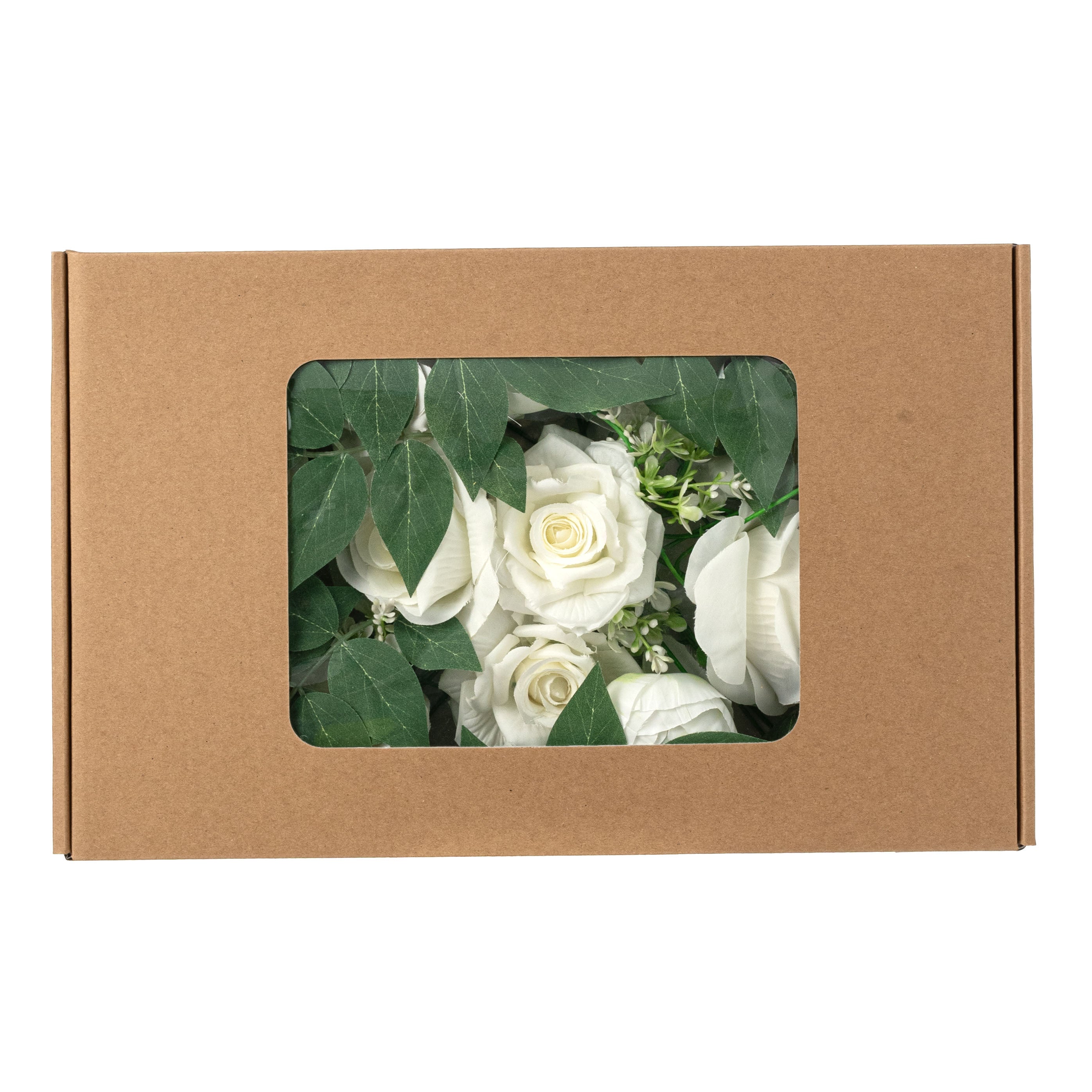 Boxed Pick Mix: White Roses & Peonies (29 Stem)