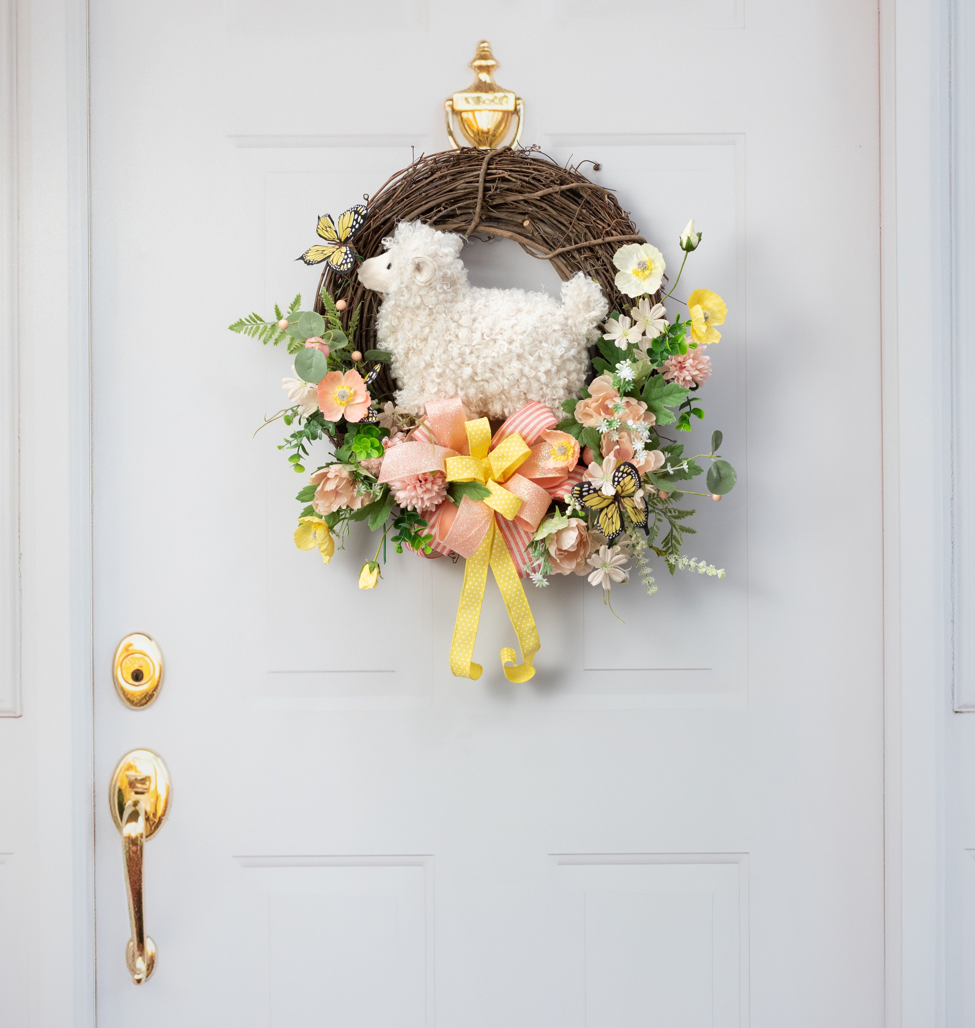 10" Faux Fur Sheep Decoration