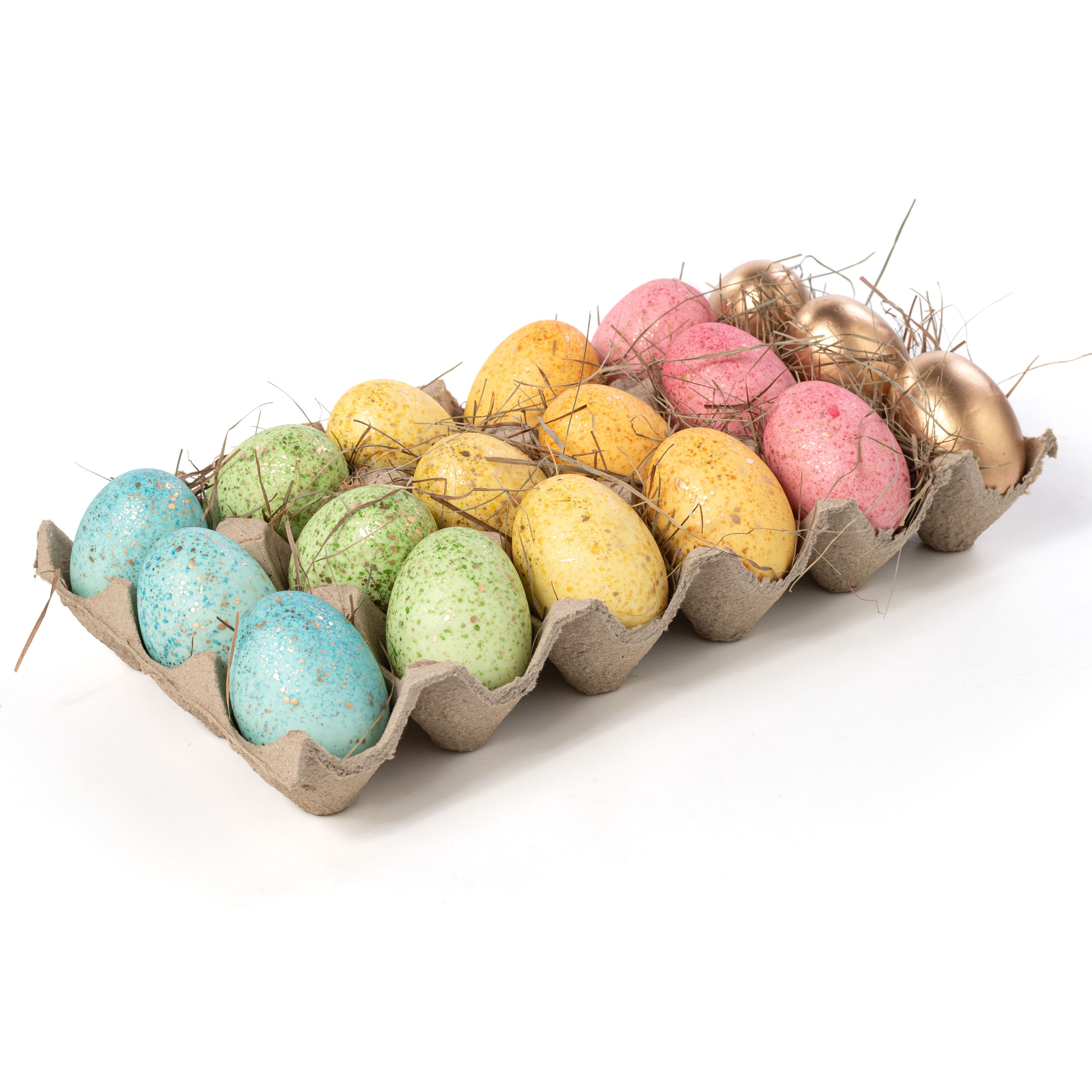 Gold Mottled Easter Eggs in Egg Carton (18)