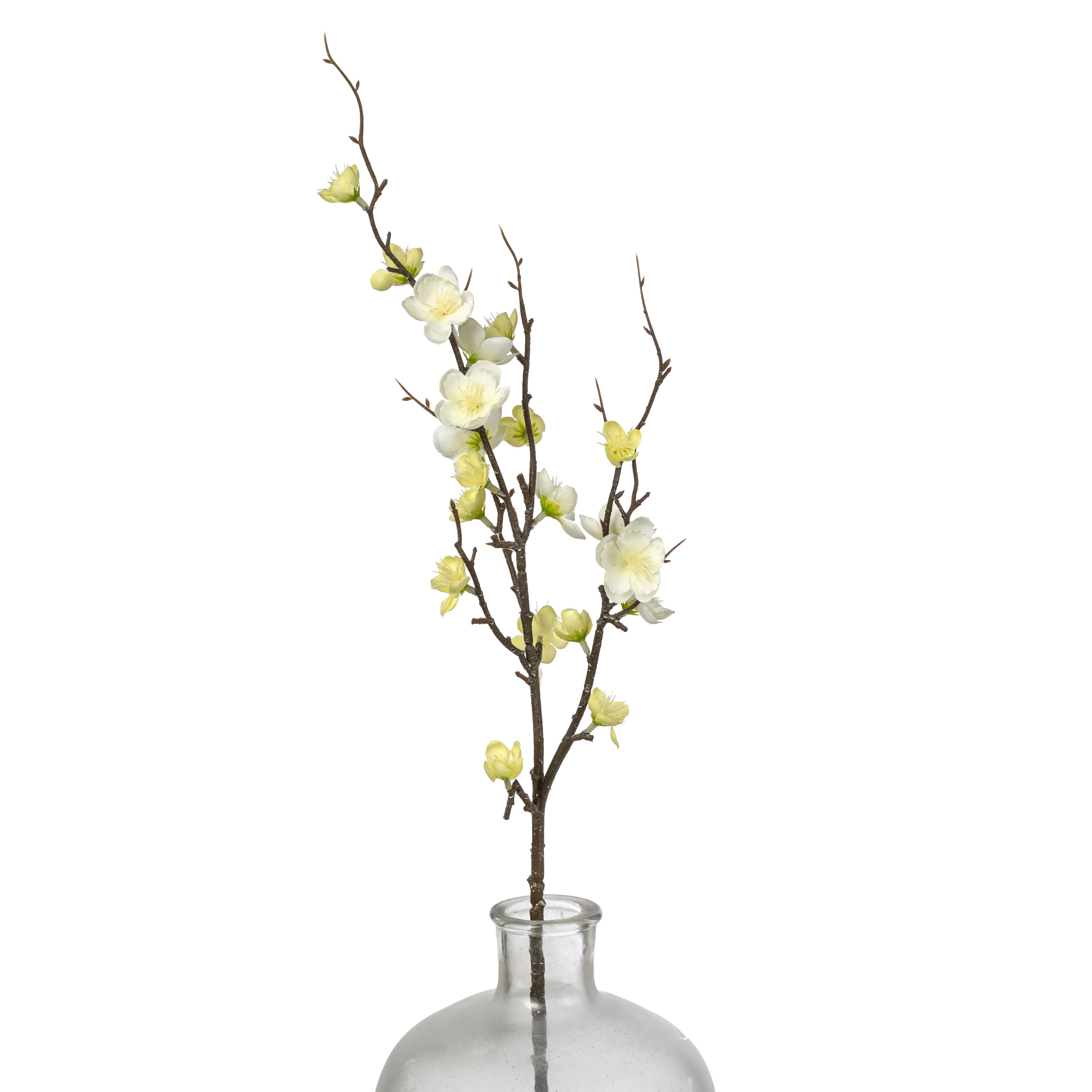 32" Quince Blossom Spray: Cream White