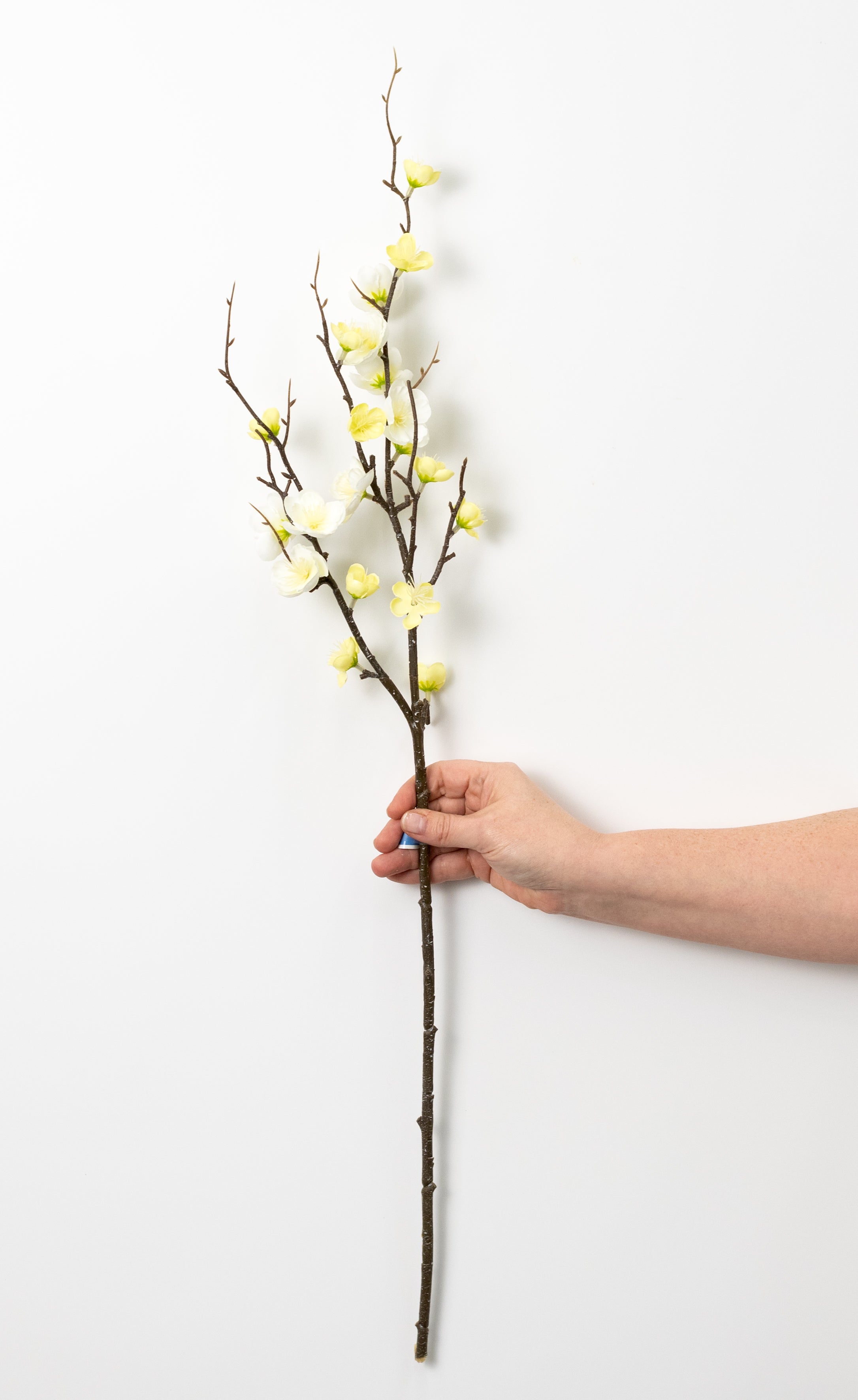32" Quince Blossom Spray: Cream White