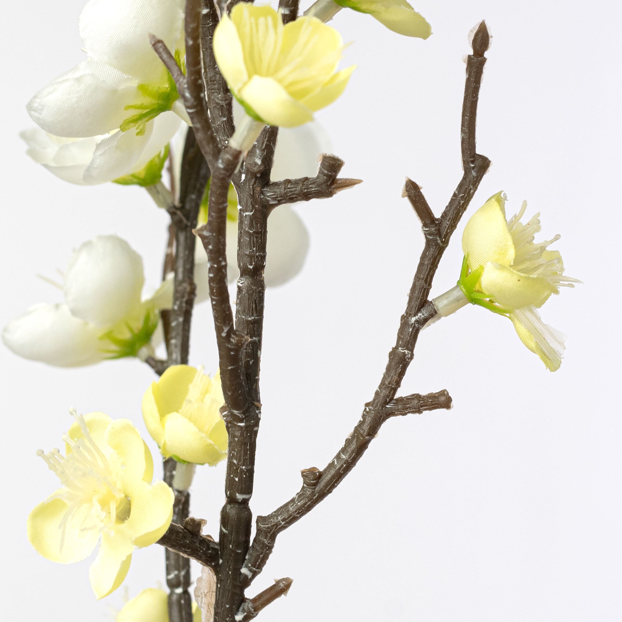 32" Quince Blossom Spray: Cream White
