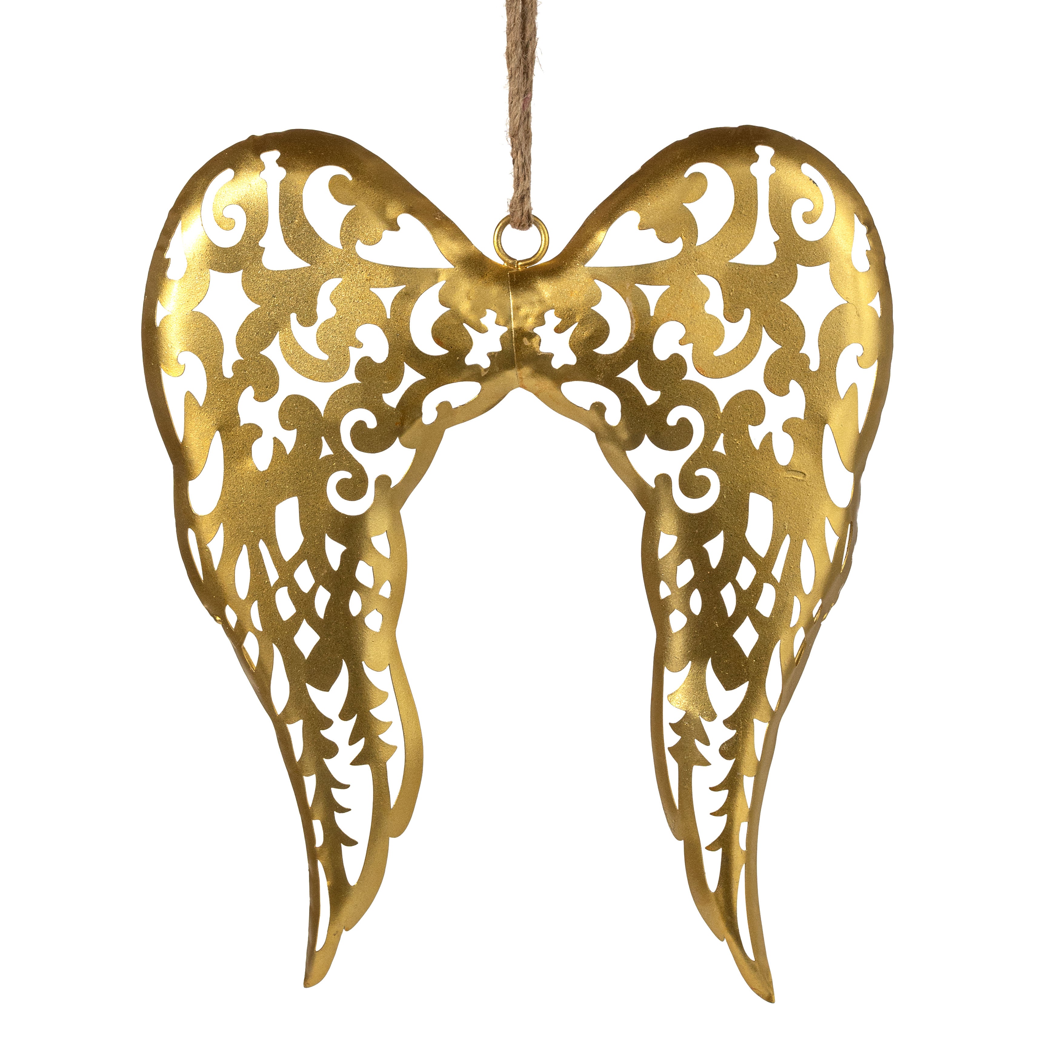 15.5" X 13" Angel Wing Decor: Gold
