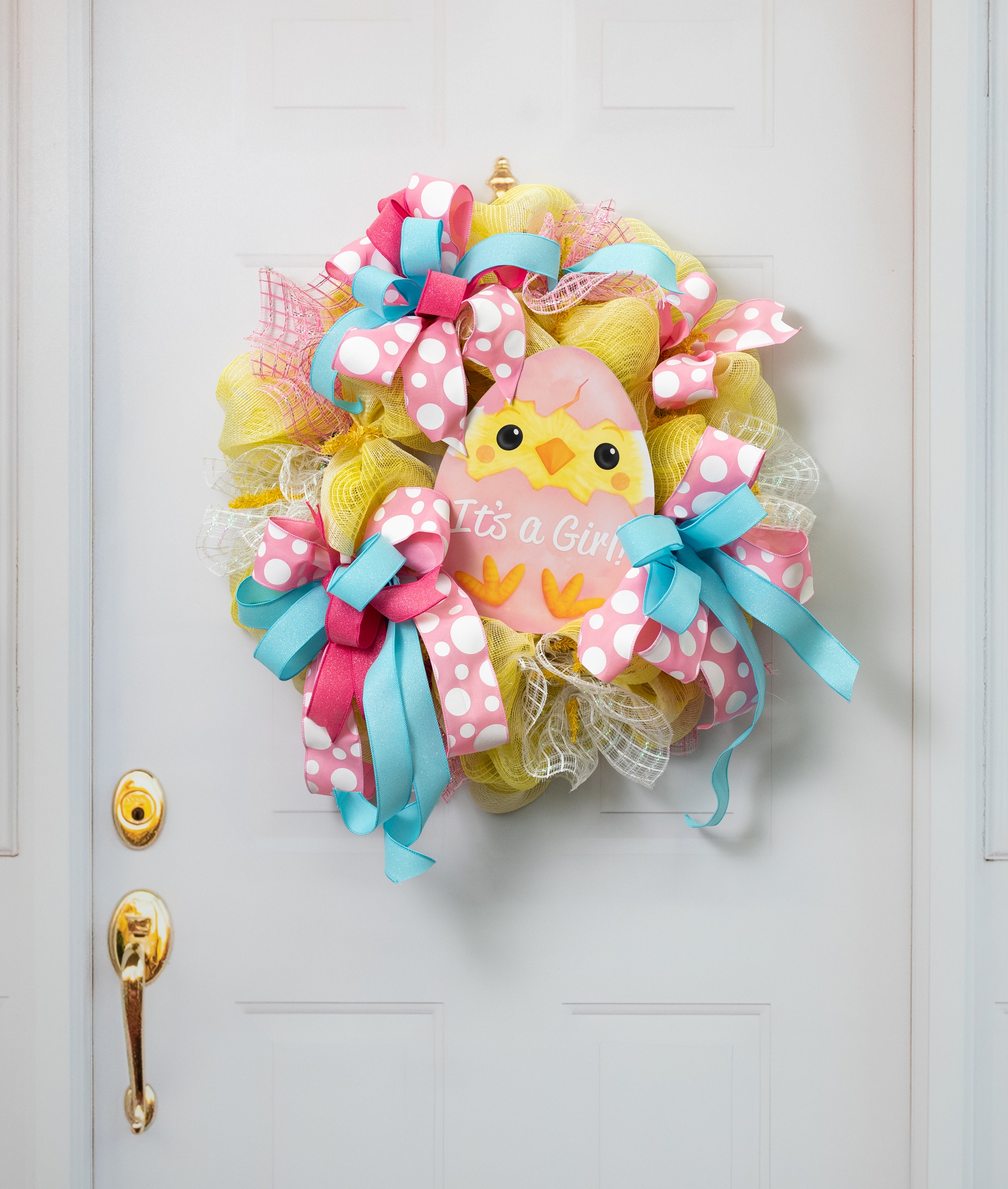 12" Wooden Sign: It's a Girl Chick Egg