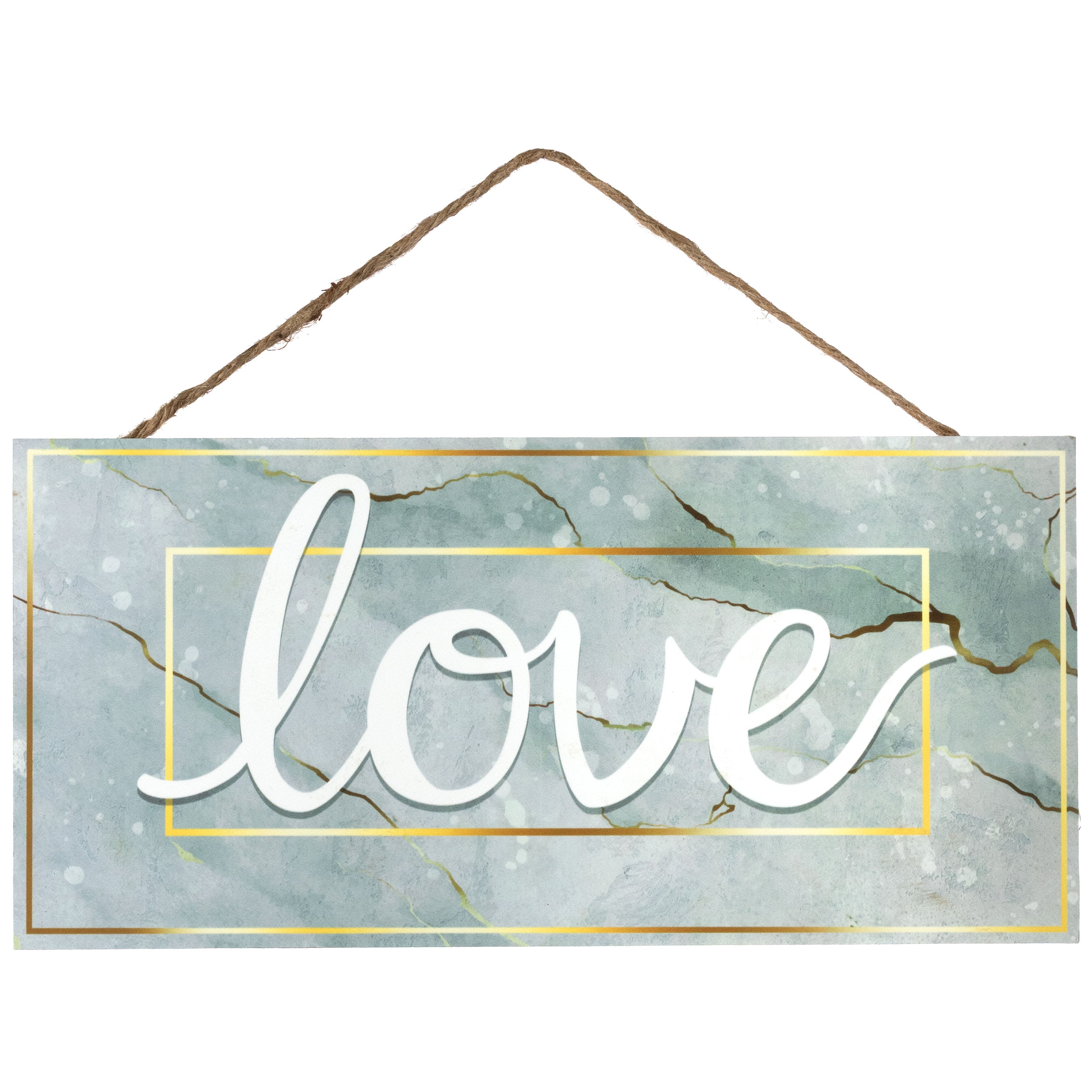 12" Wooden Sign: Marble Love