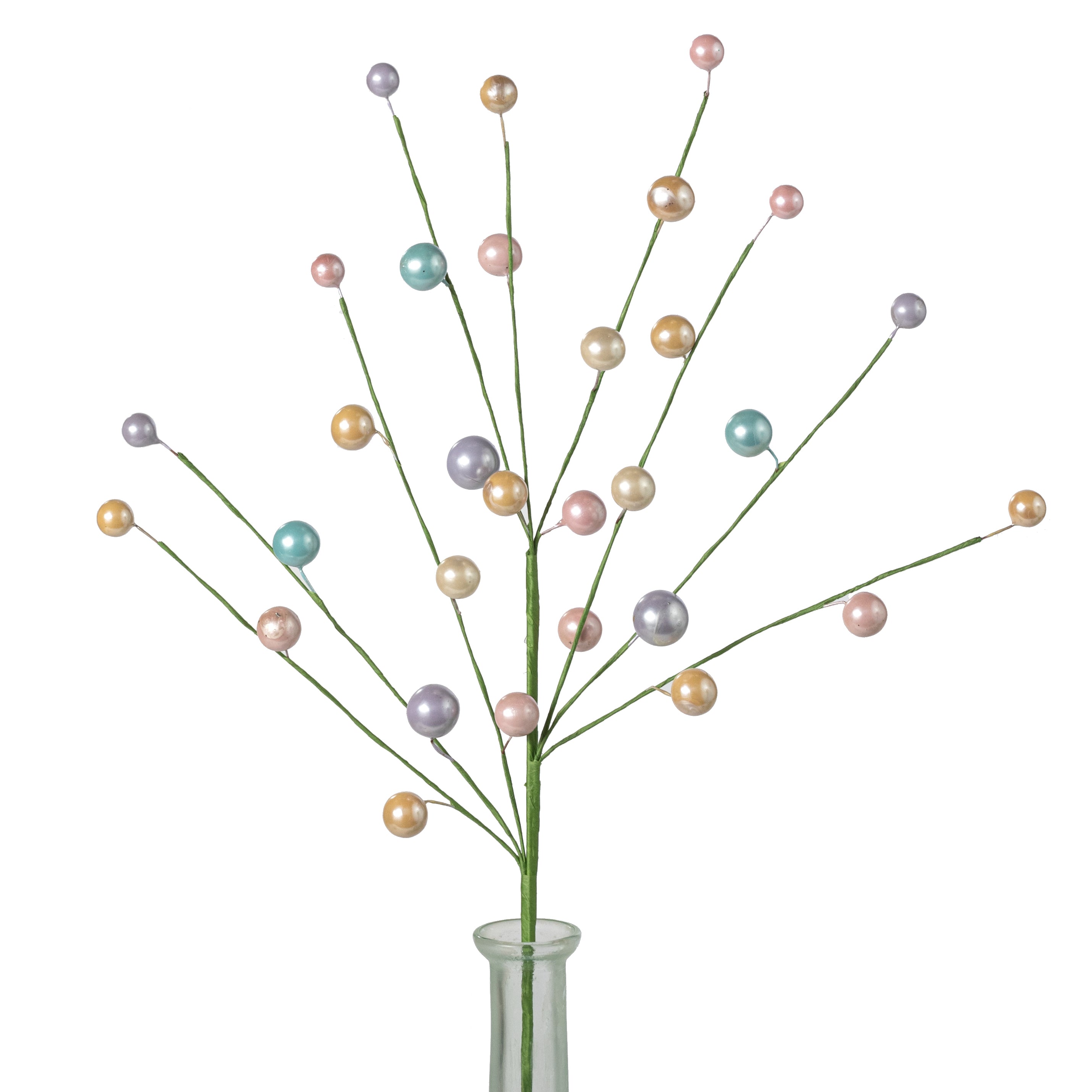 18" Pearl Berry Spray: Mixed Pastel Spring