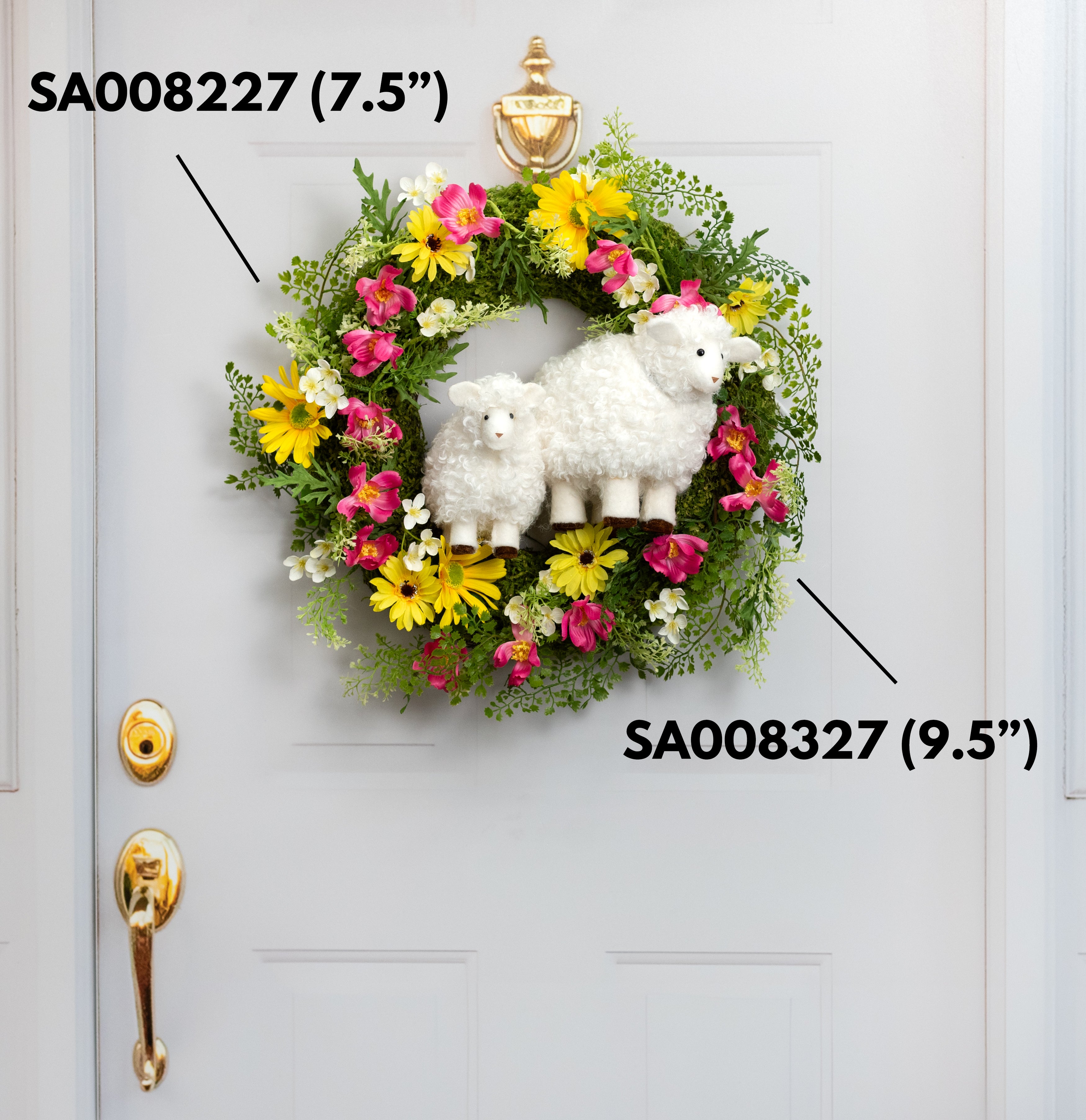 9.5" Faux Fleece Lamb Decoration