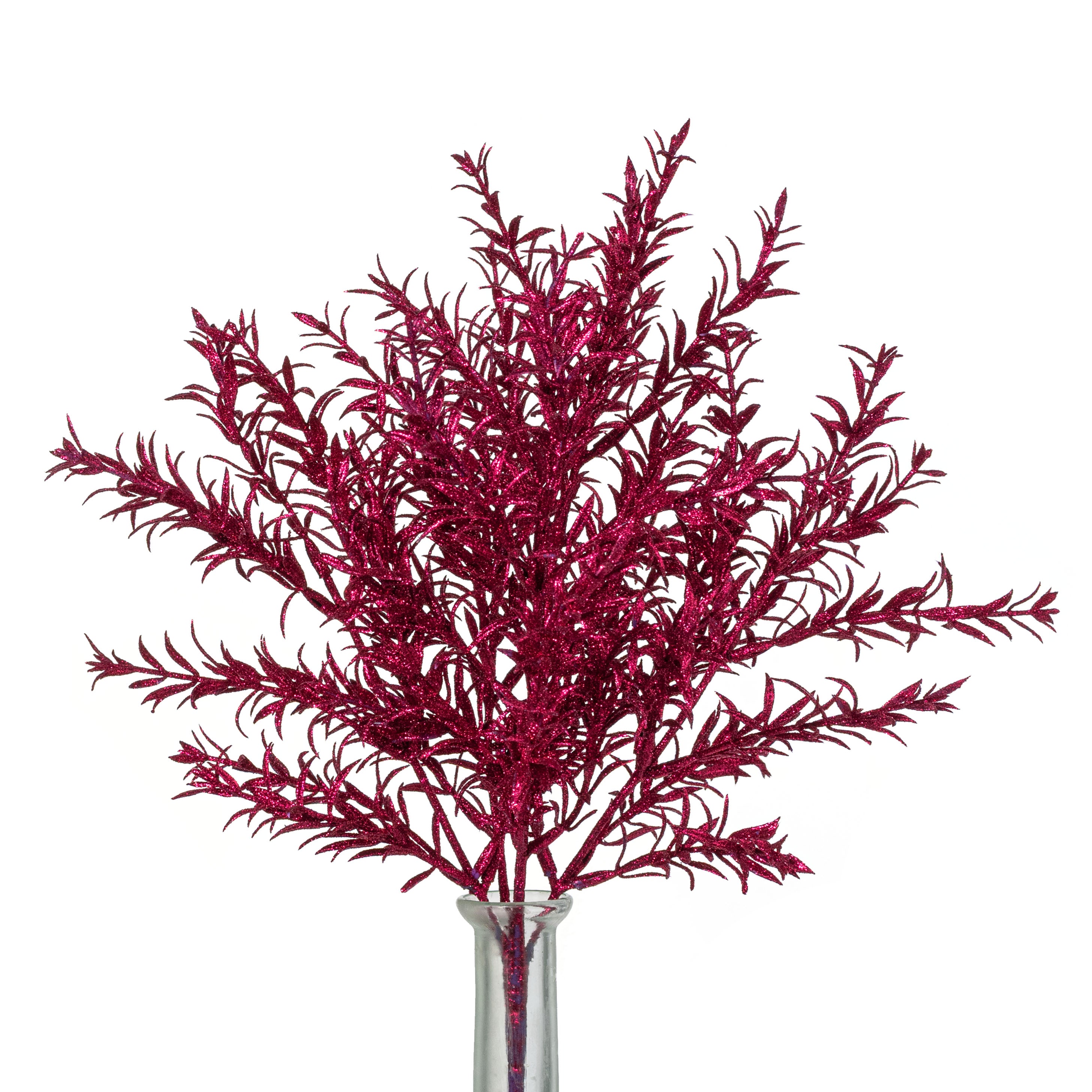 13" Glitter Rosemary Bush: Hot Pink