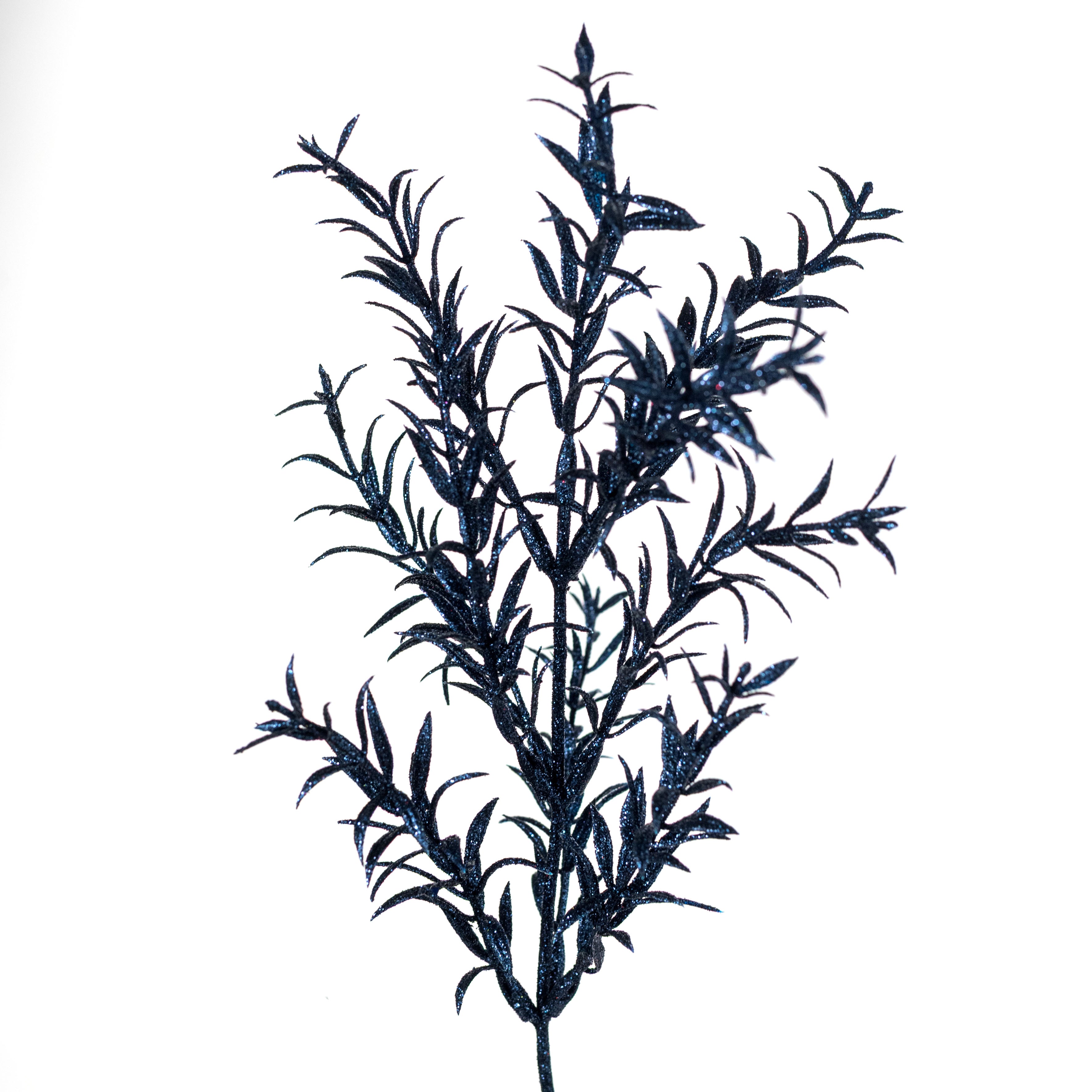 13" Glitter Rosemary Bush: Navy Blue
